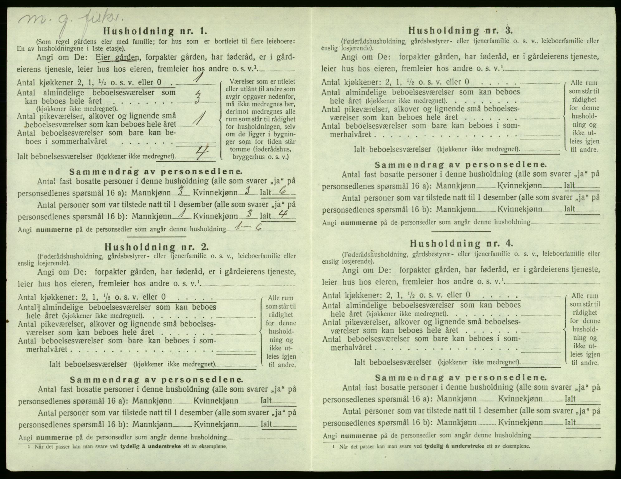 SAB, 1920 census for Sund, 1920, p. 673