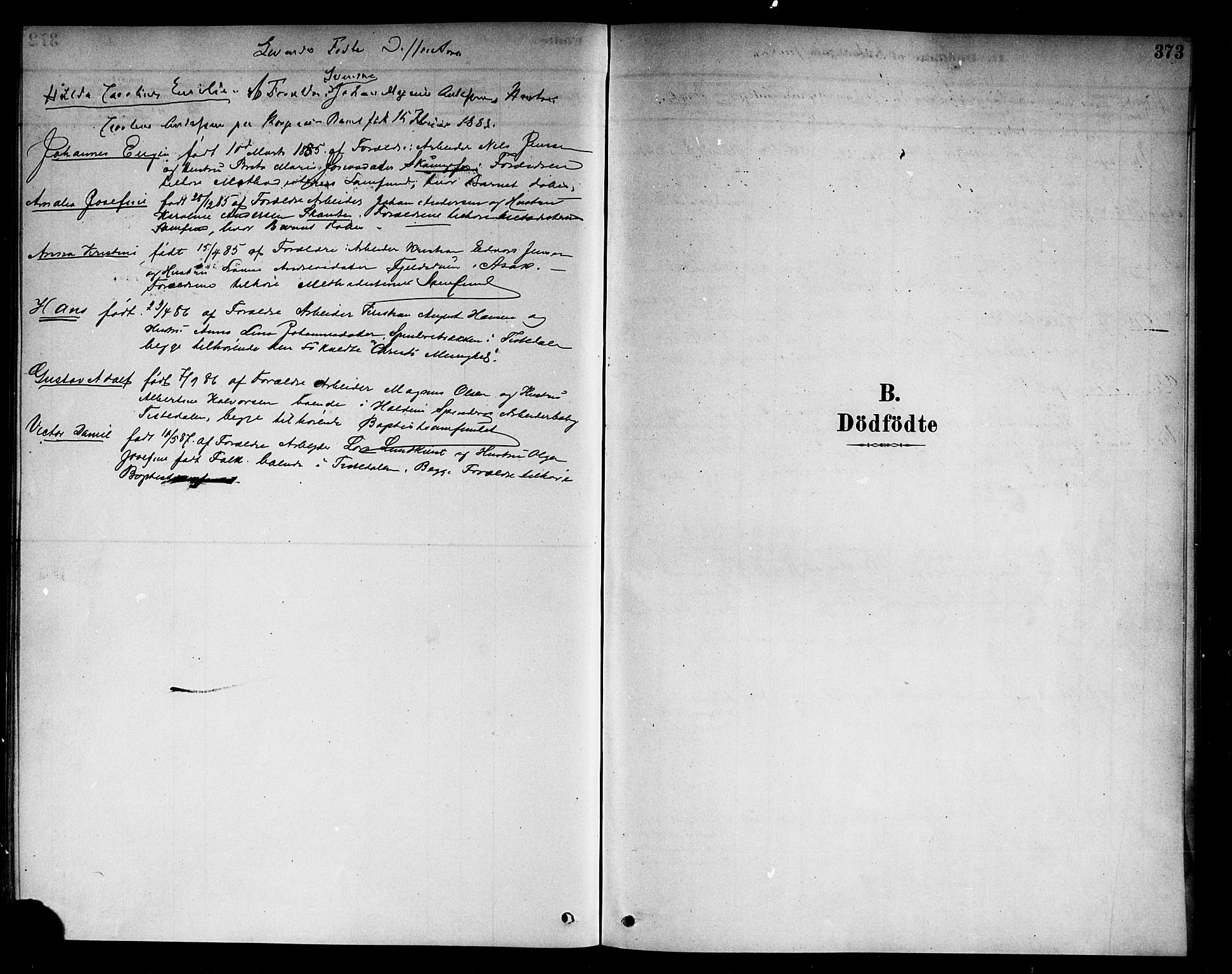 Berg prestekontor Kirkebøker, SAO/A-10902/F/Fb/L0001: Parish register (official) no. II 1, 1878-1887, p. 373