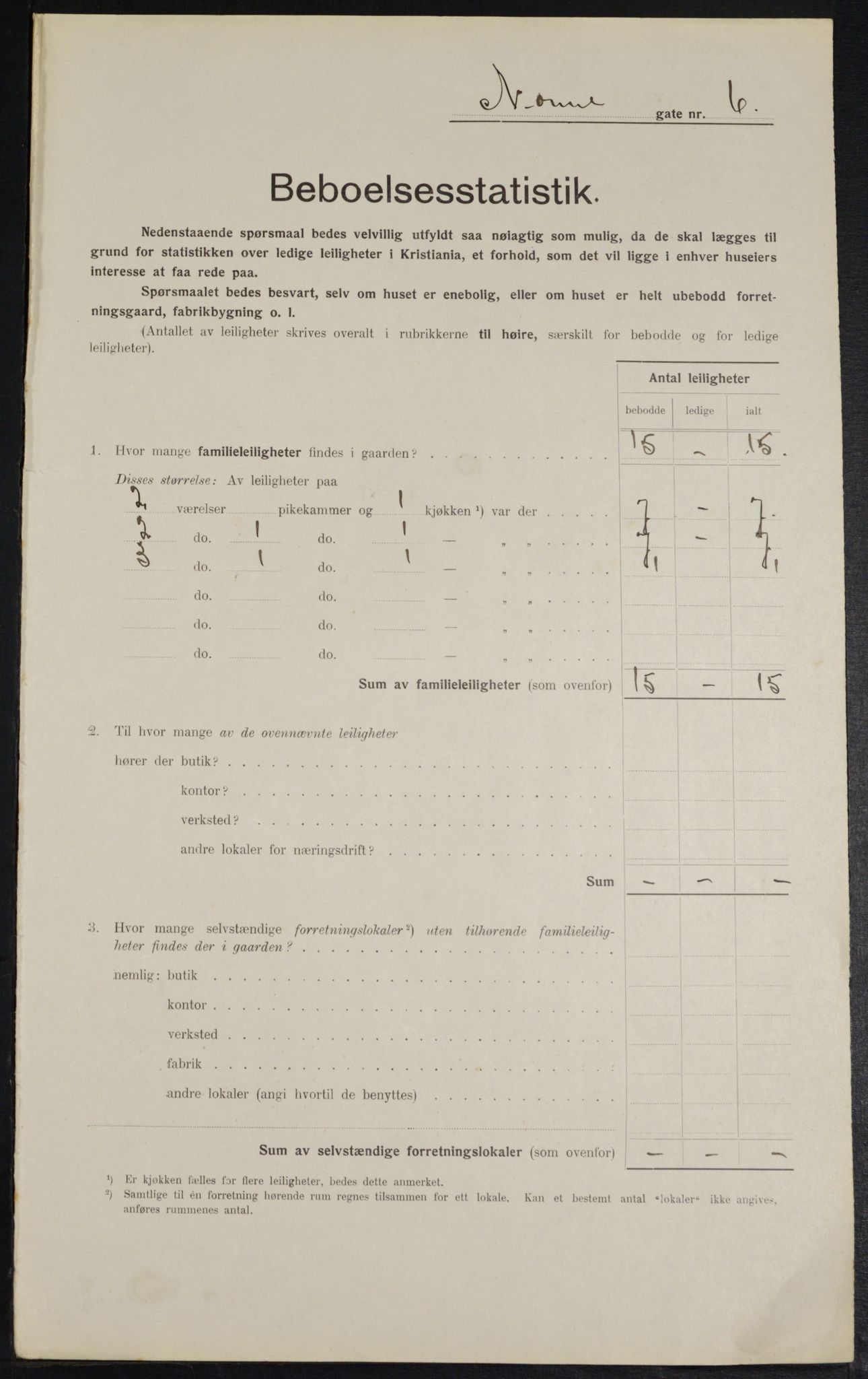OBA, Municipal Census 1914 for Kristiania, 1914, p. 71443