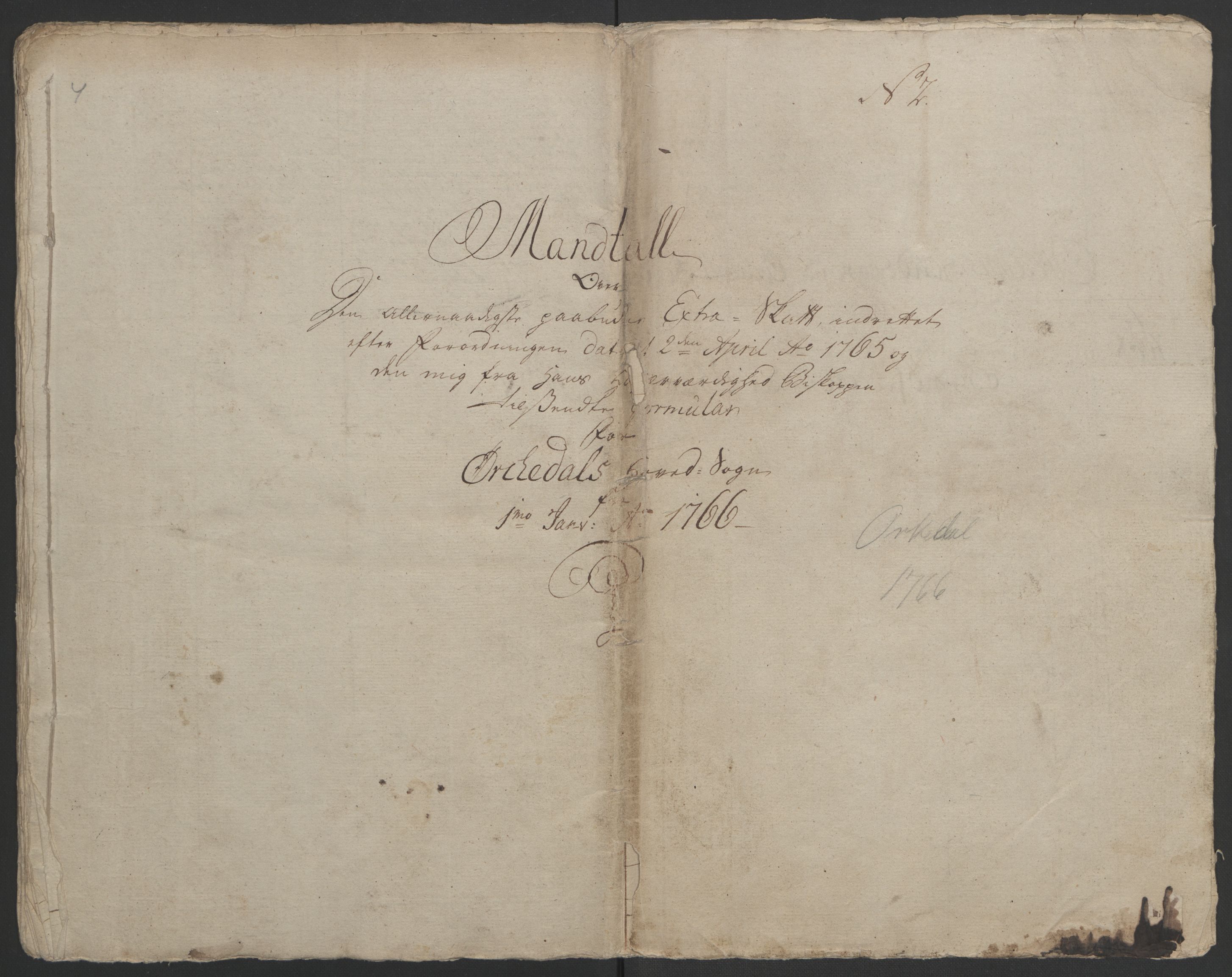 Rentekammeret inntil 1814, Realistisk ordnet avdeling, RA/EA-4070/Ol/L0021: [Gg 10]: Ekstraskatten, 23.09.1762. Orkdal og Gauldal, 1762-1767, p. 366