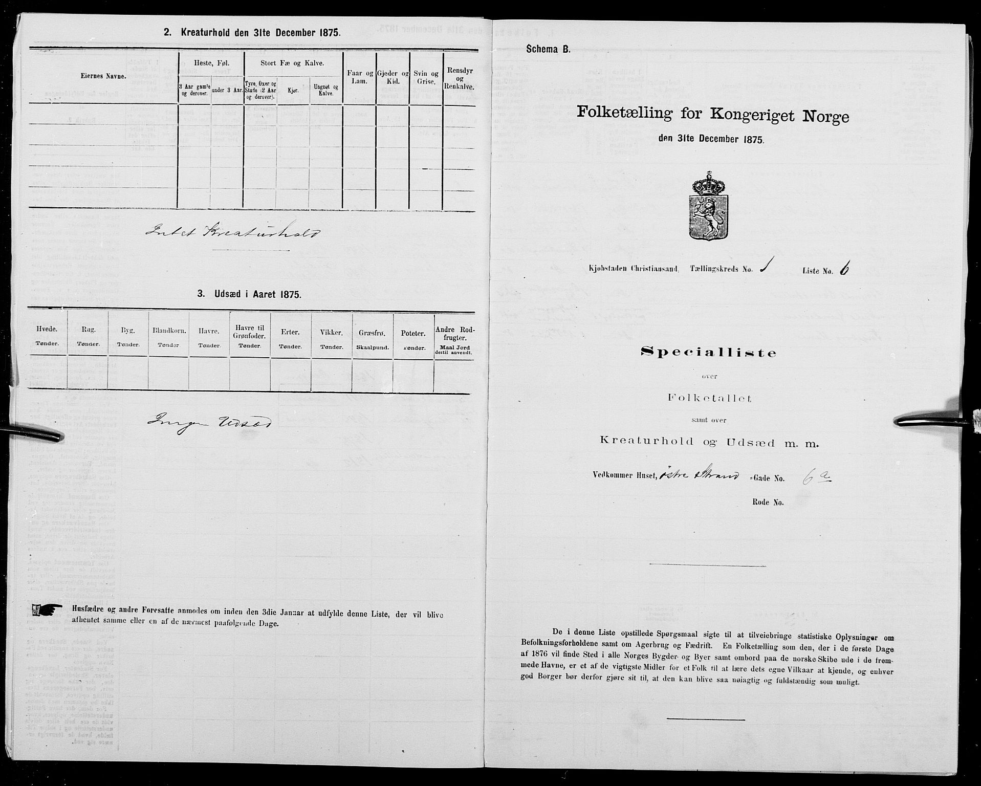 SAK, 1875 census for 1001P Kristiansand, 1875, p. 28