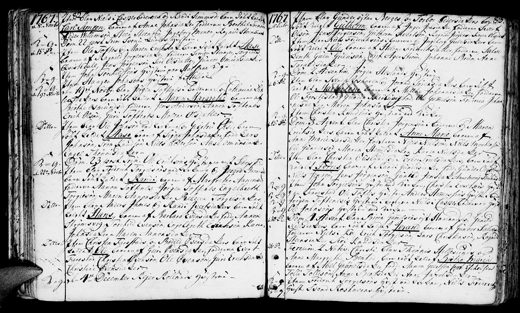 Mandal sokneprestkontor, AV/SAK-1111-0030/F/Fa/Faa/L0003: Parish register (official) no. A 3, 1748-1794, p. 82-83