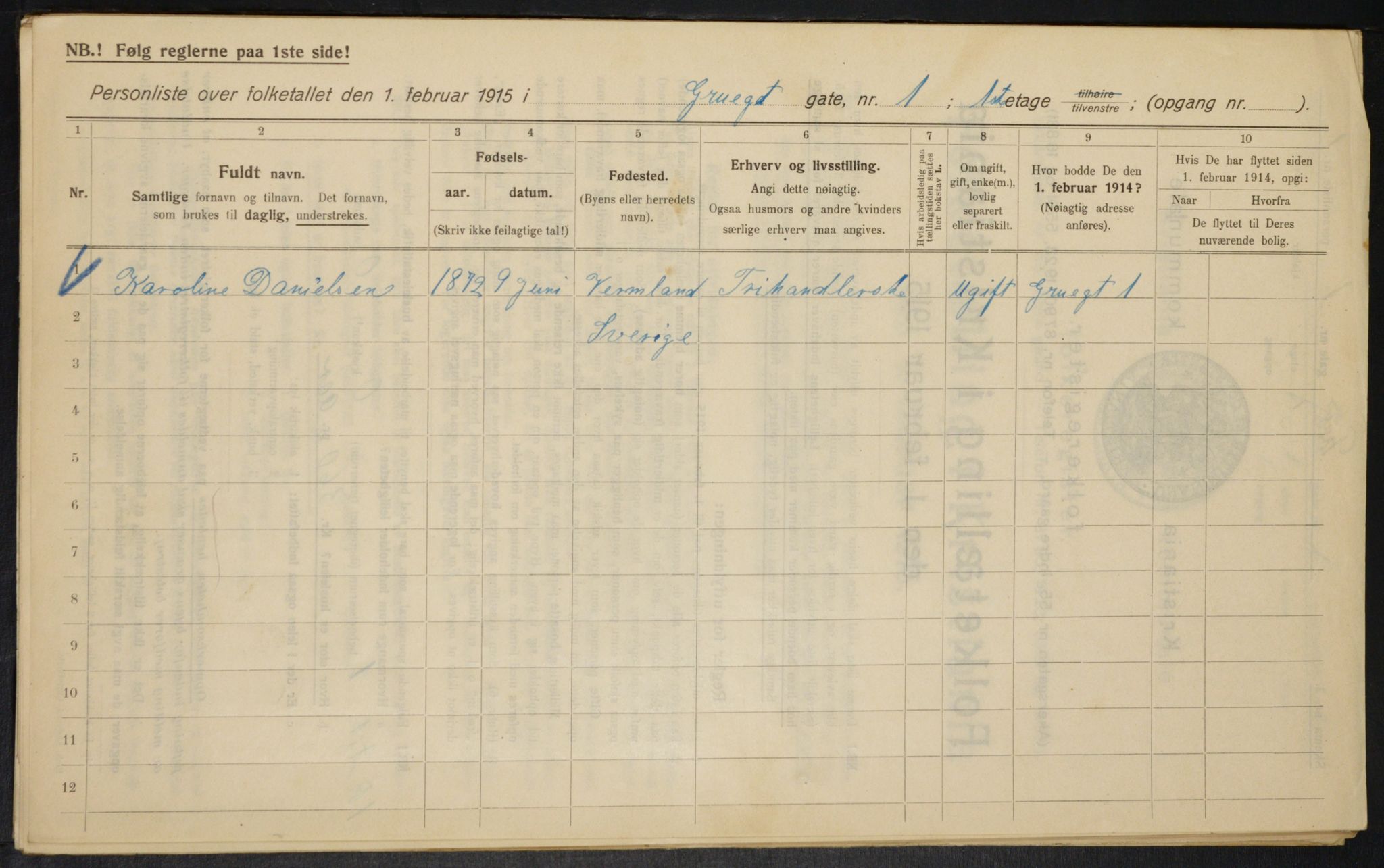 OBA, Municipal Census 1915 for Kristiania, 1915, p. 29828