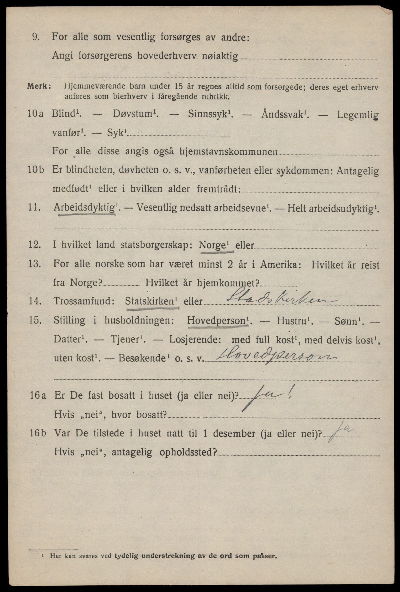 SAT, 1920 census for Trondheim, 1920, p. 58251