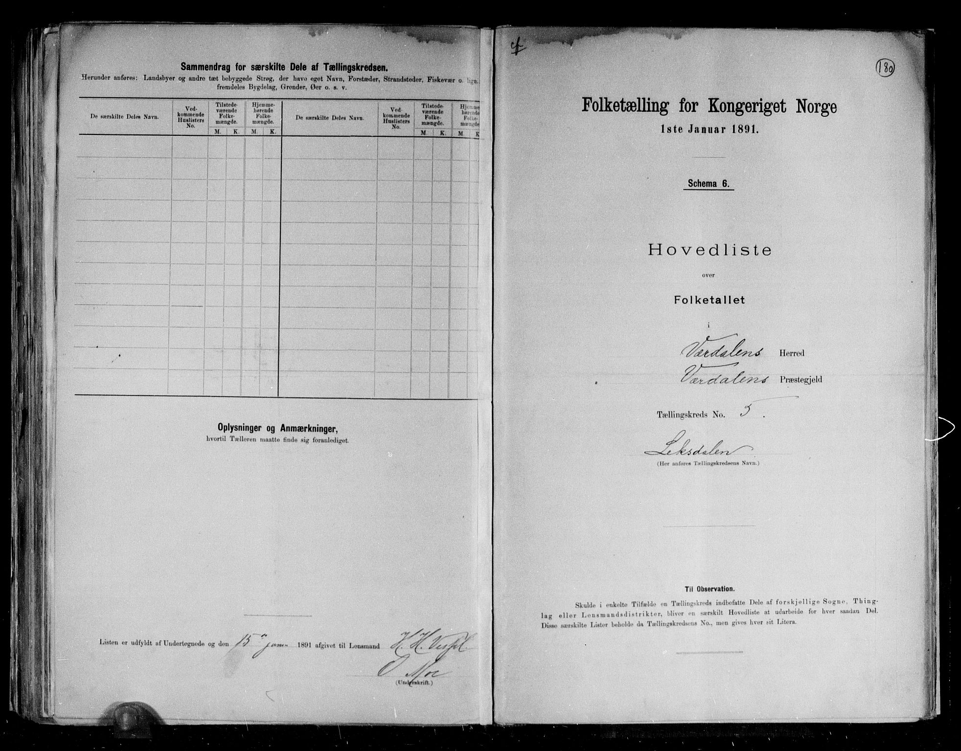 RA, 1891 census for 1721 Verdal, 1891, p. 17