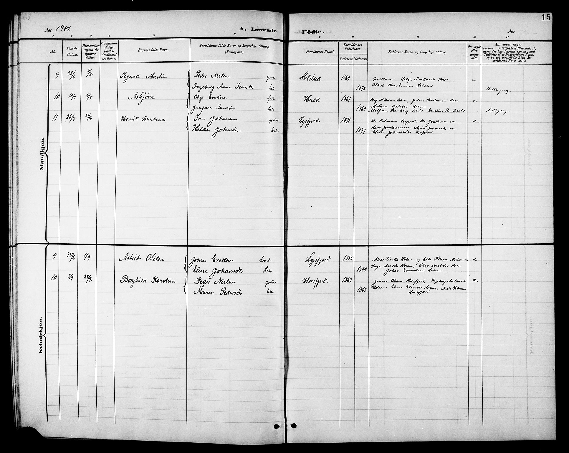 Ministerialprotokoller, klokkerbøker og fødselsregistre - Nordland, AV/SAT-A-1459/811/L0170: Parish register (copy) no. 811C02, 1896-1908, p. 15