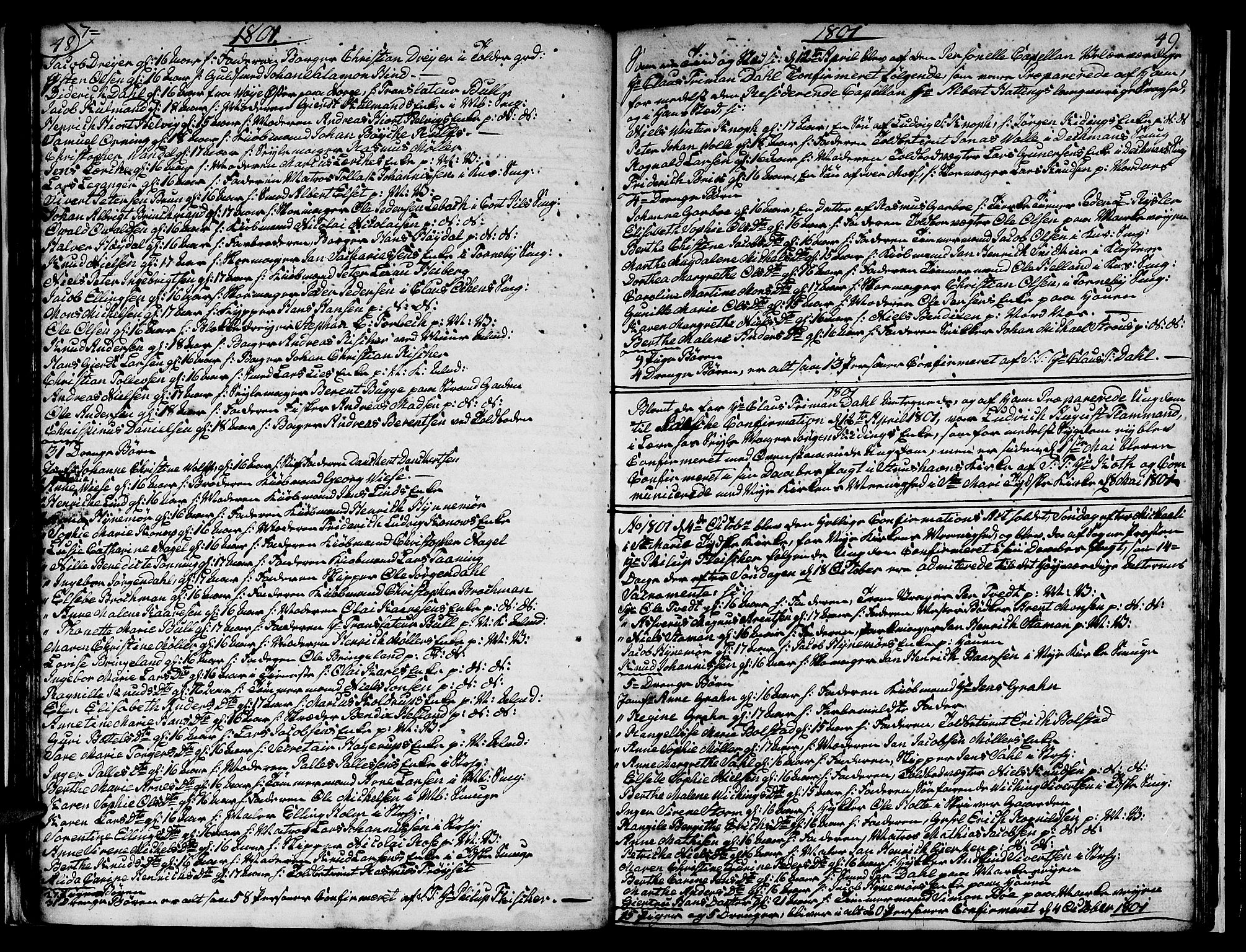 Nykirken Sokneprestembete, AV/SAB-A-77101/H/Hab: Parish register (copy) no. A 1, 1770-1821, p. 48-49