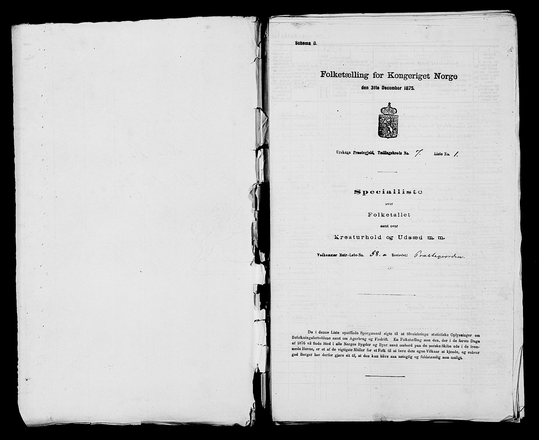 RA, 1875 census for 0224P Aurskog, 1875, p. 685