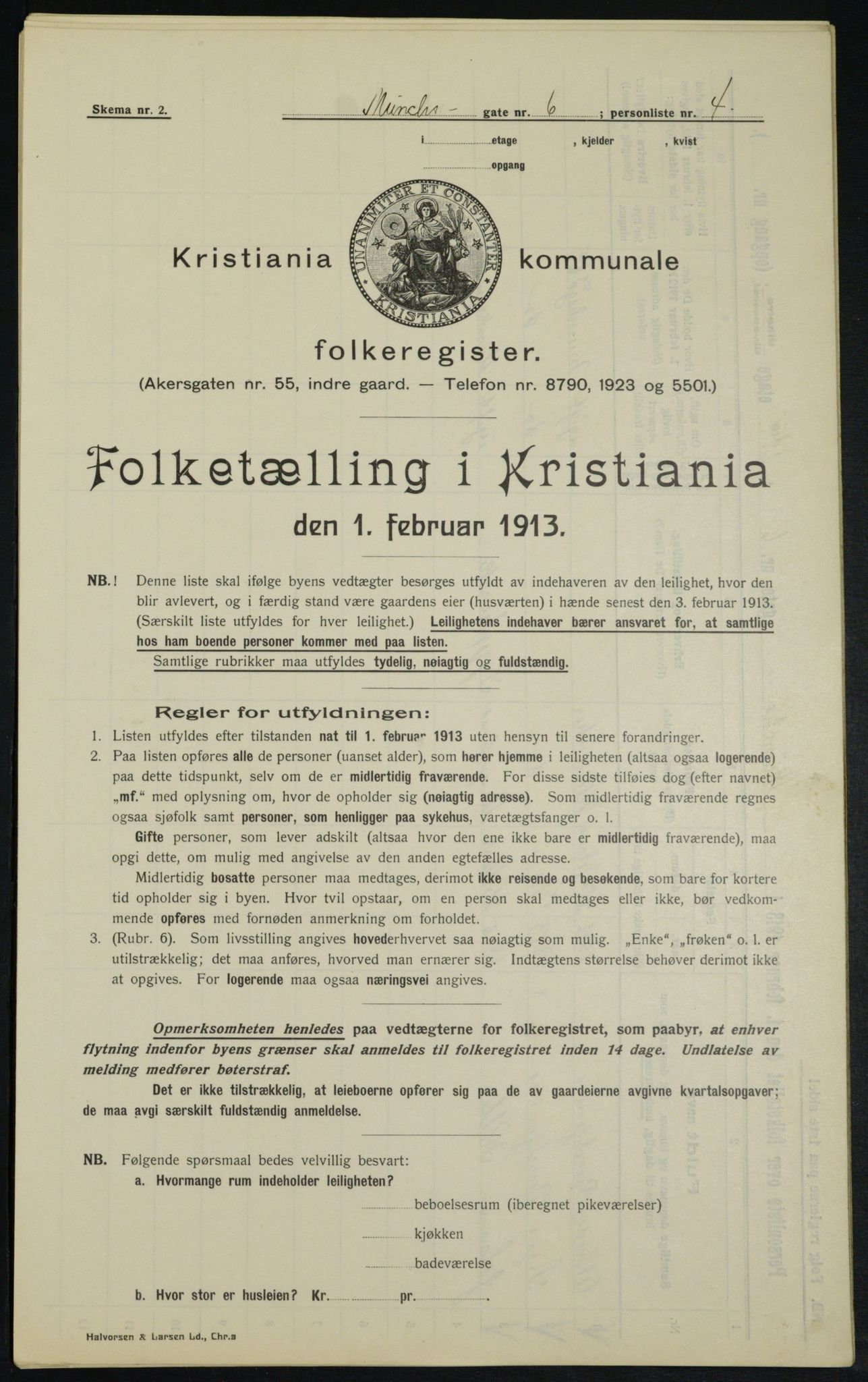 OBA, Municipal Census 1913 for Kristiania, 1913, p. 66570