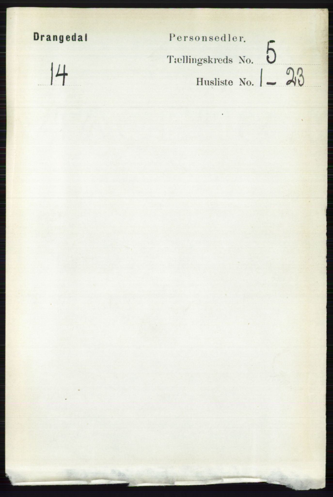 RA, 1891 census for 0817 Drangedal, 1891, p. 1666
