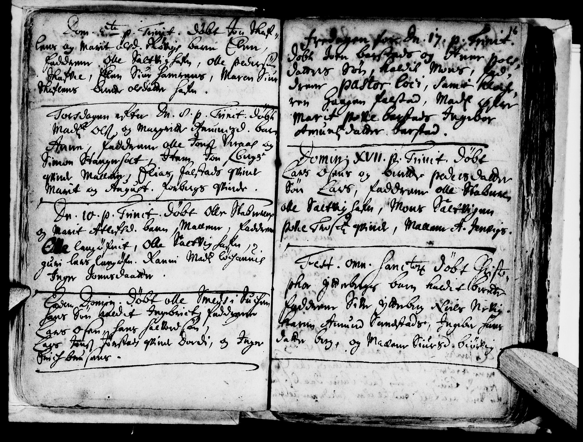 Ministerialprotokoller, klokkerbøker og fødselsregistre - Nord-Trøndelag, SAT/A-1458/722/L0214: Parish register (official) no. 722A01, 1692-1718, p. 16