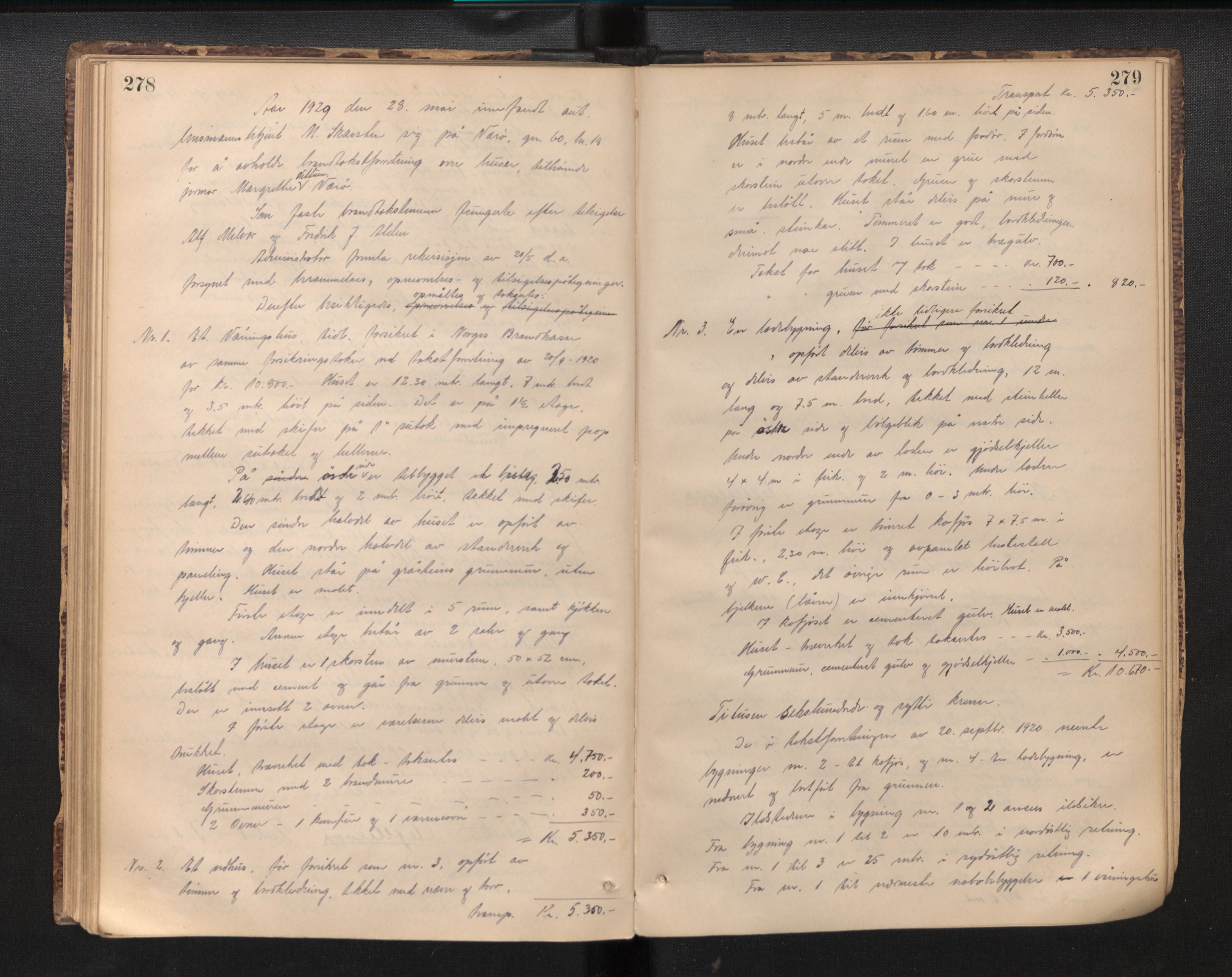 Lensmannen i Askvoll, AV/SAB-A-26301/0012/L0001: Branntakstprotokoll, 1875-1942, p. 278-279