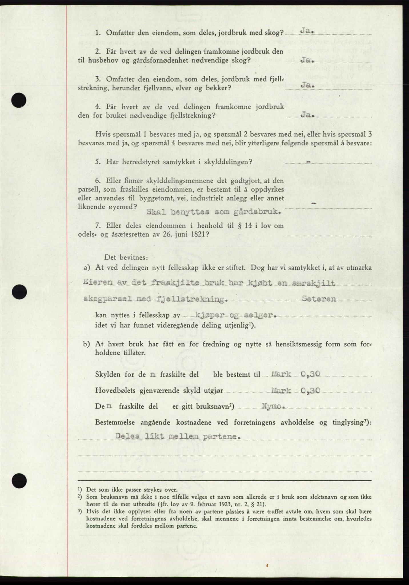 Namdal sorenskriveri, SAT/A-4133/1/2/2C: Mortgage book no. -, 1944-1945, Diary no: : 1176/1945