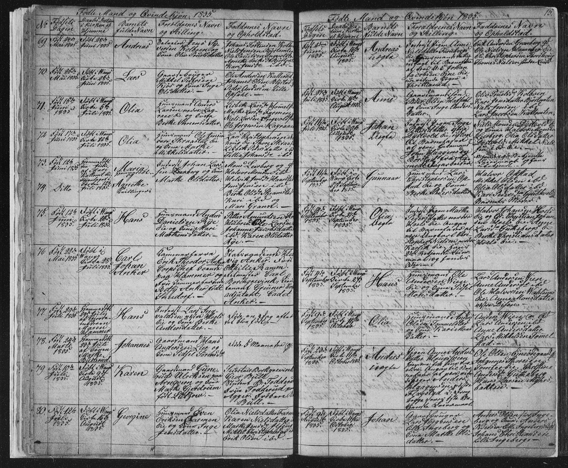 Vang prestekontor, Hedmark, SAH/PREST-008/H/Ha/Hab/L0008: Parish register (copy) no. 8, 1832-1854, p. 15