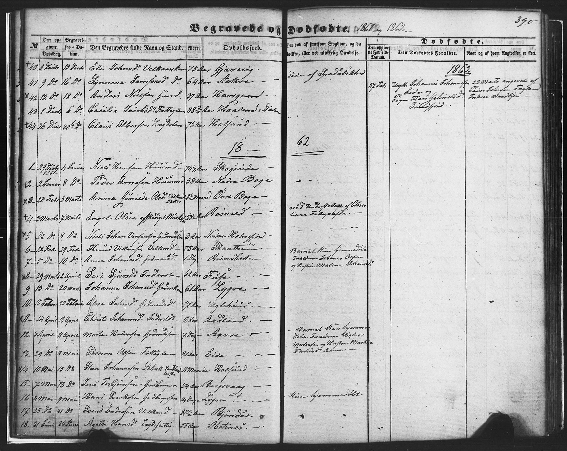 Fusa sokneprestembete, AV/SAB-A-75401/H/Haa: Parish register (official) no. A 1II, 1855-1879, p. 390