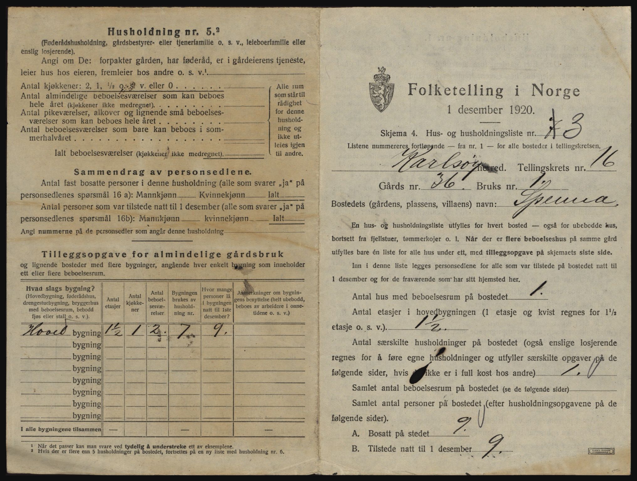 SATØ, 1920 census for Karlsøy, 1920, p. 744