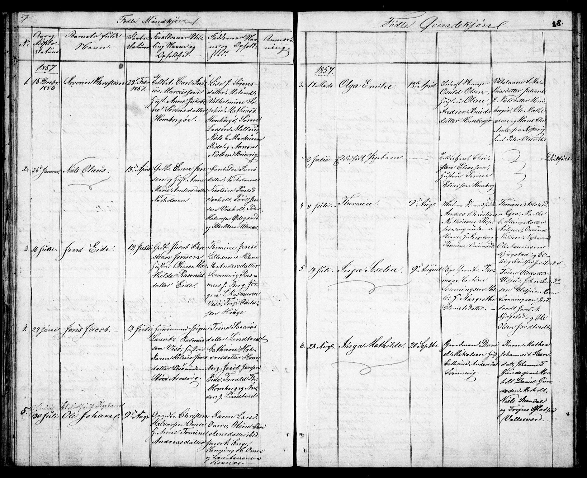 Hommedal sokneprestkontor, AV/SAK-1111-0023/F/Fb/Fba/L0002: Parish register (copy) no. B 2, 1841-1863, p. 28