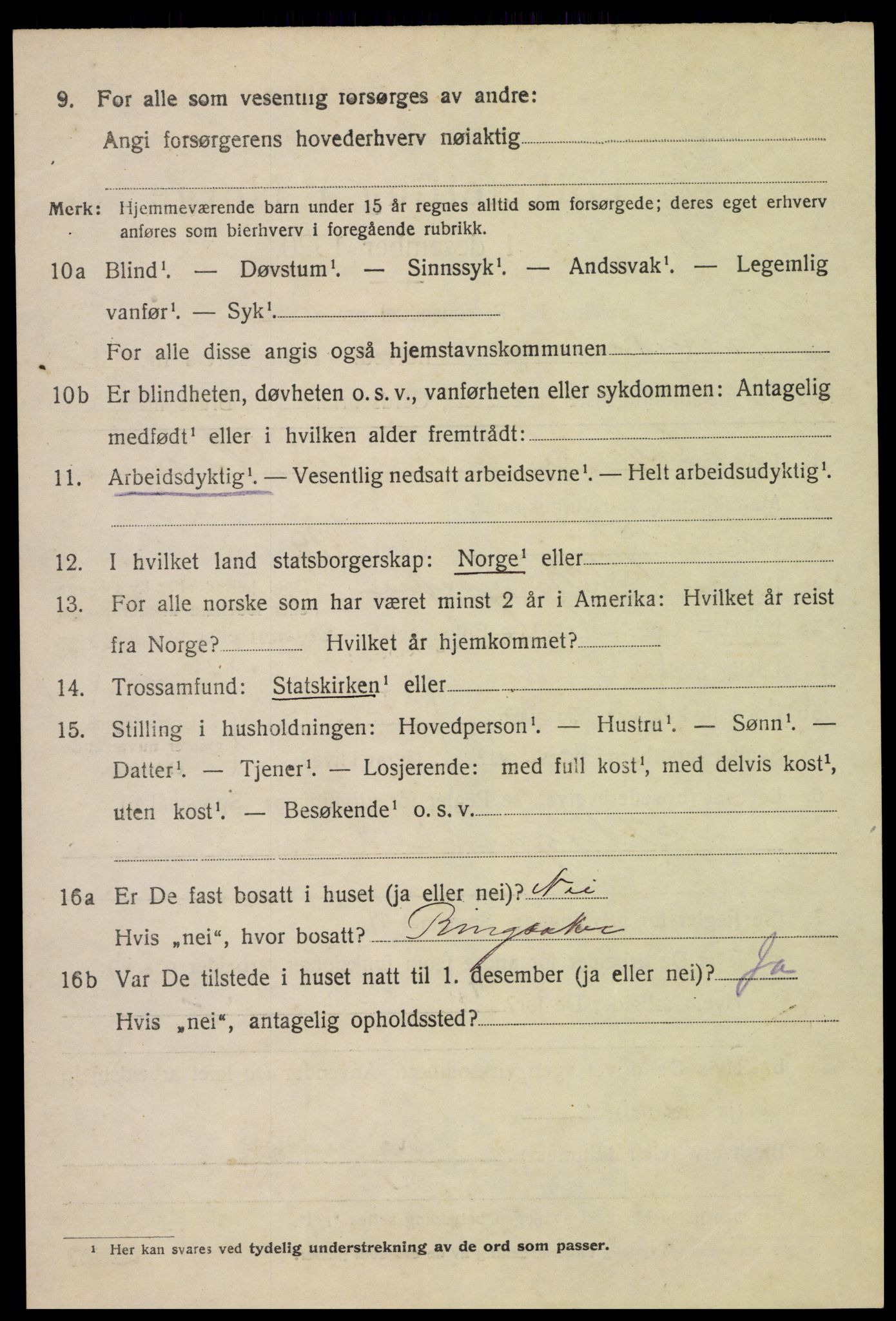 SAH, 1920 census for Ringsaker, 1920, p. 29633