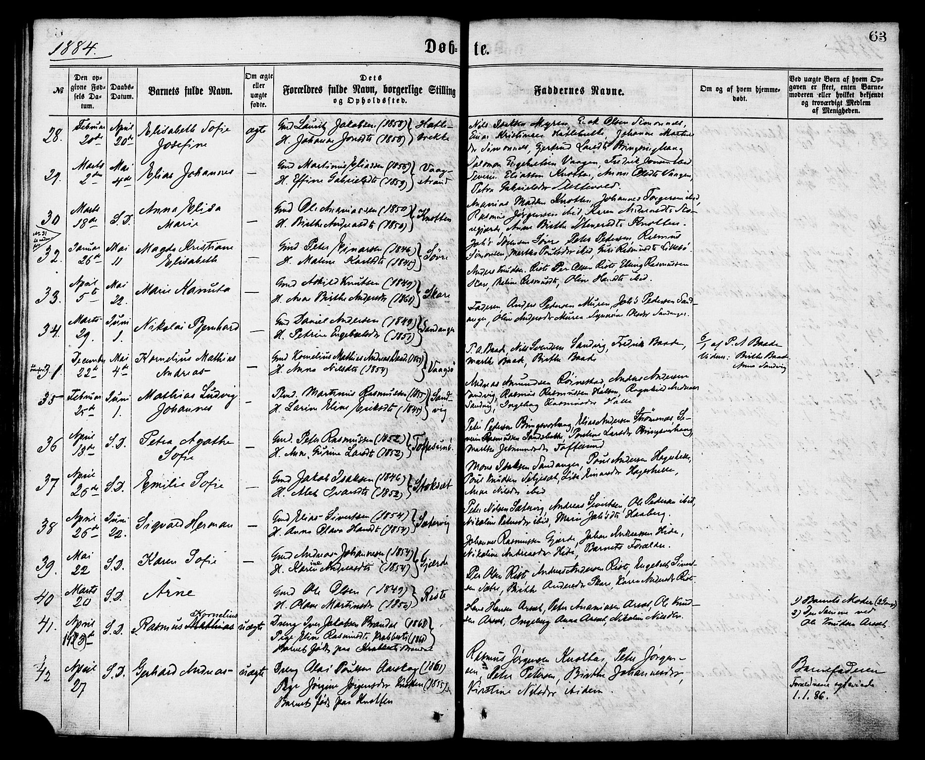 Ministerialprotokoller, klokkerbøker og fødselsregistre - Møre og Romsdal, AV/SAT-A-1454/503/L0035: Parish register (official) no. 503A03, 1865-1884, p. 63