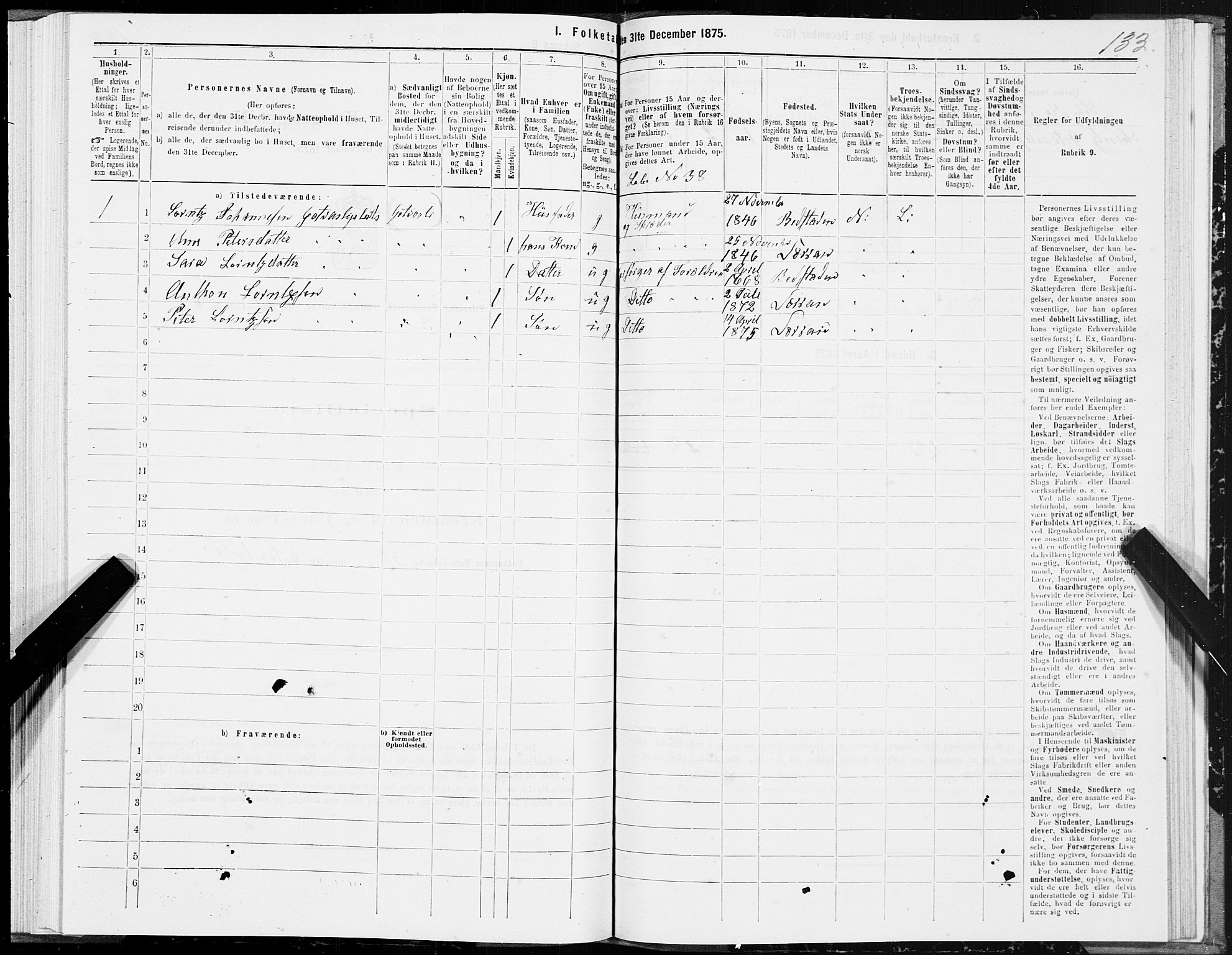 SAT, 1875 census for 1722P Ytterøy, 1875, p. 5133