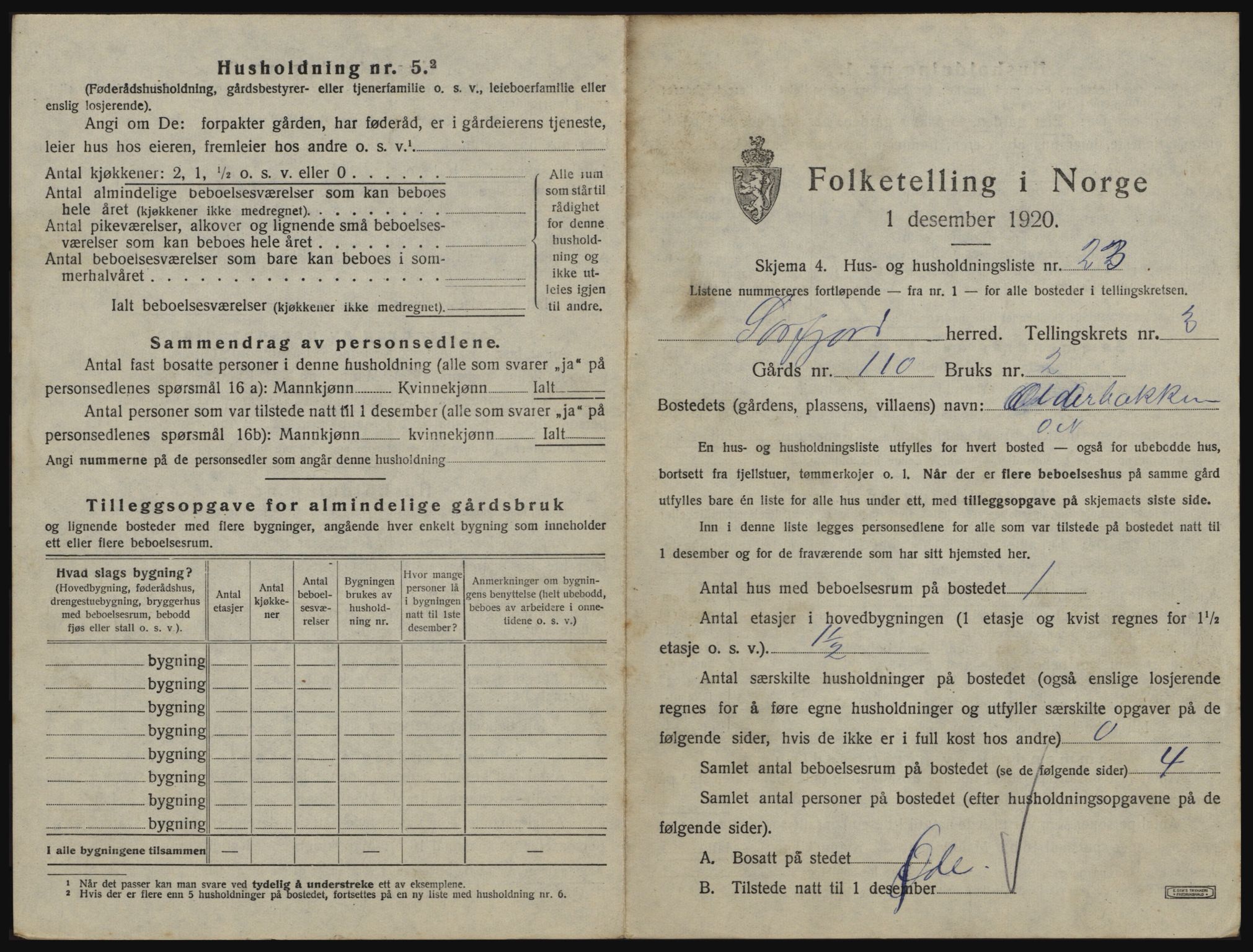 SATØ, 1920 census for Sørfjord, 1920, p. 135