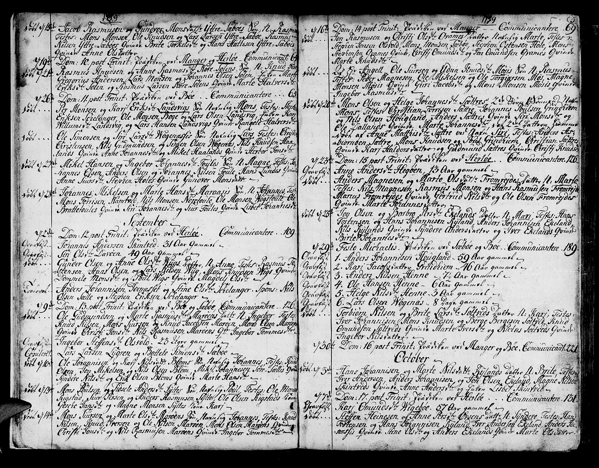 Manger sokneprestembete, AV/SAB-A-76801/H/Haa: Parish register (official) no. A 1, 1759-1791, p. 5