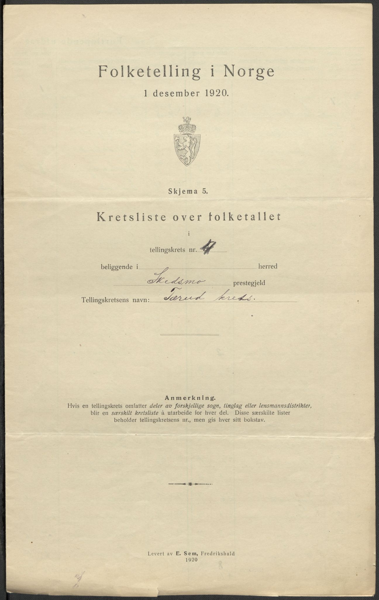 SAO, 1920 census for Skedsmo, 1920, p. 17