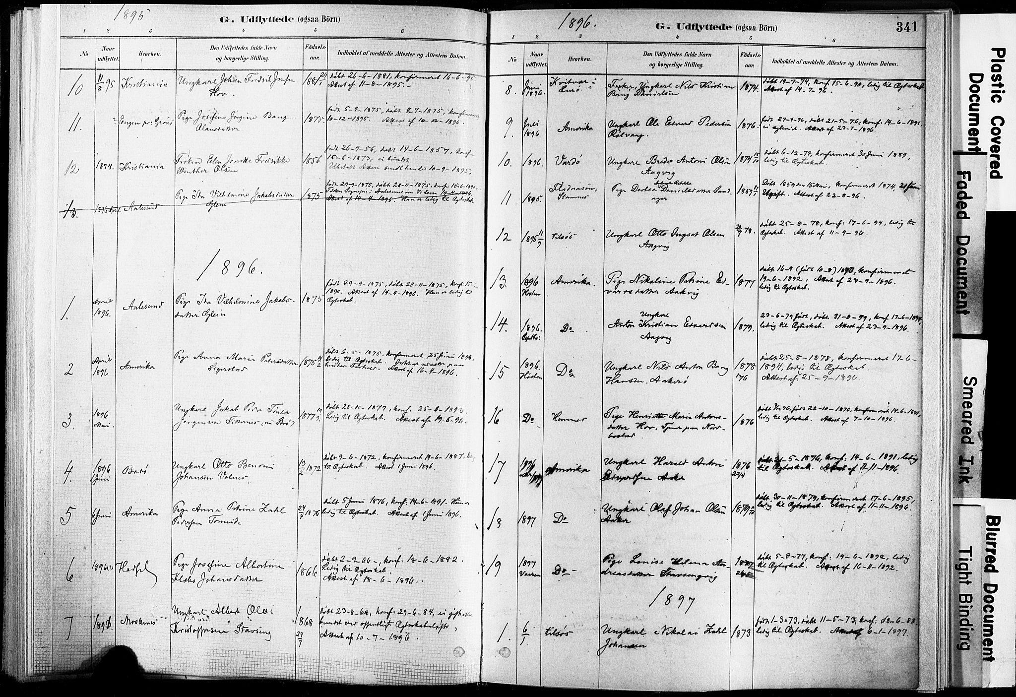 Ministerialprotokoller, klokkerbøker og fødselsregistre - Nordland, AV/SAT-A-1459/835/L0526: Parish register (official) no. 835A03II, 1881-1910, p. 341