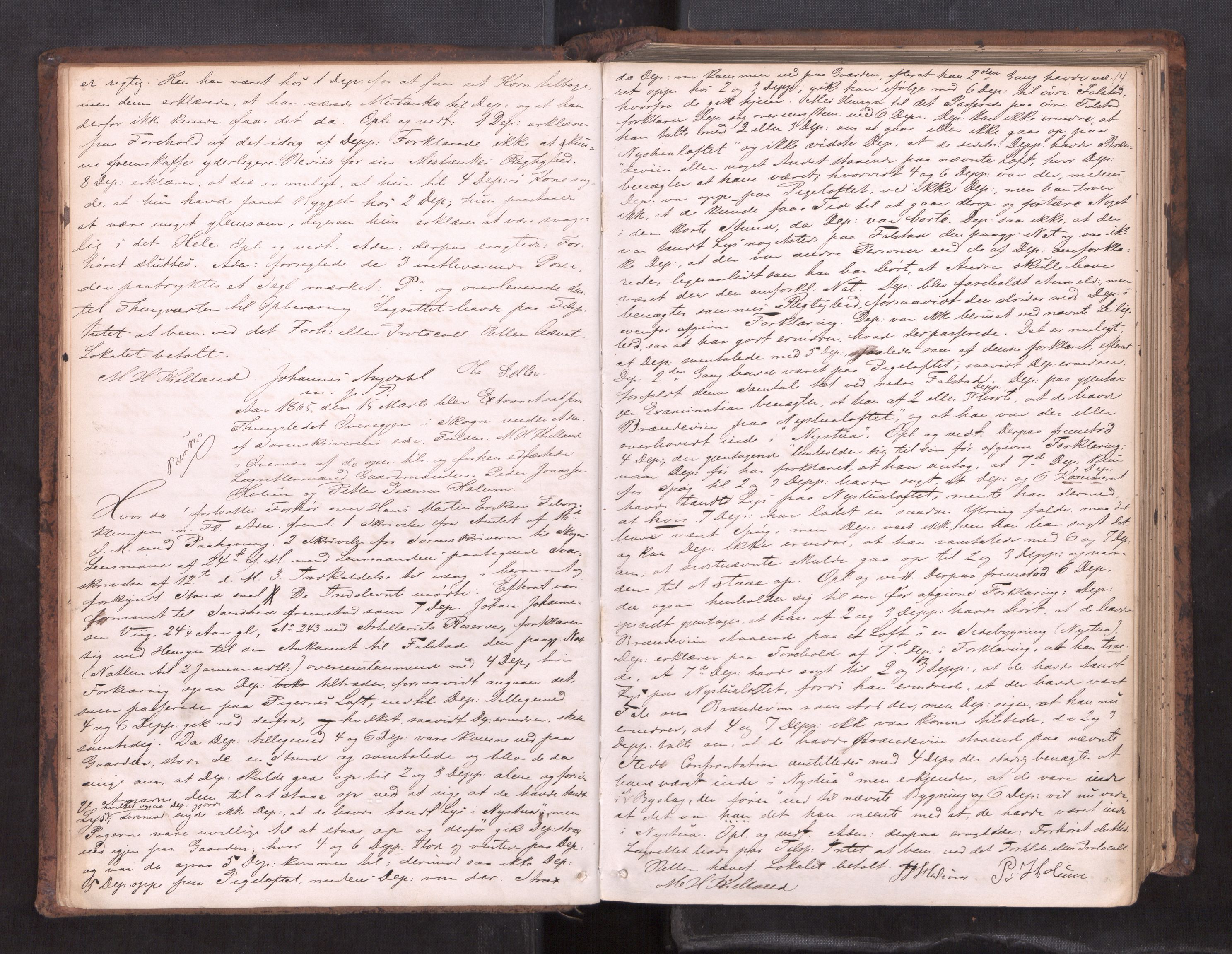 Stjør- og Verdal sorenskriveri, AV/SAT-A-4167/1/1/1B/L0019: Ekstrarettsprotokoll, 1864-1877, p. 13b-14a