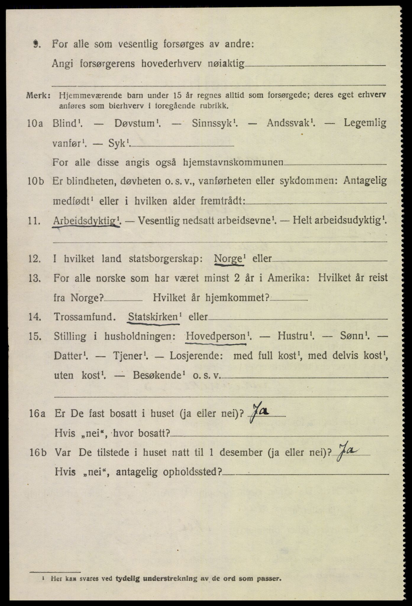 SAK, 1920 census for Kvås, 1920, p. 1503