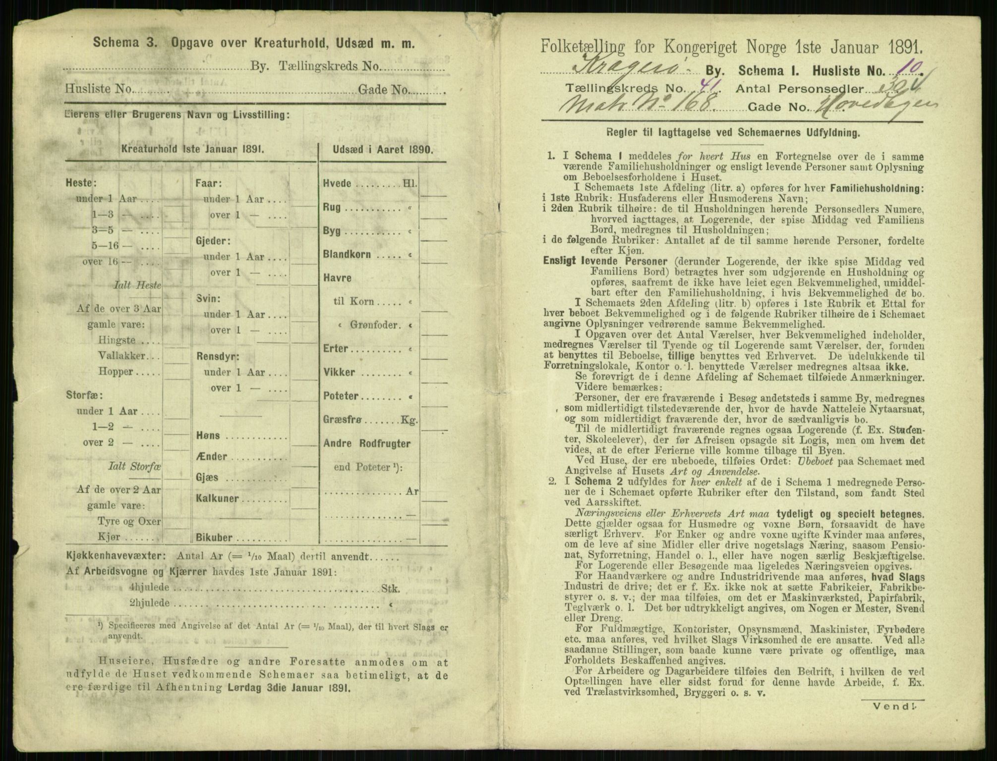 RA, 1891 census for 0801 Kragerø, 1891, p. 1676