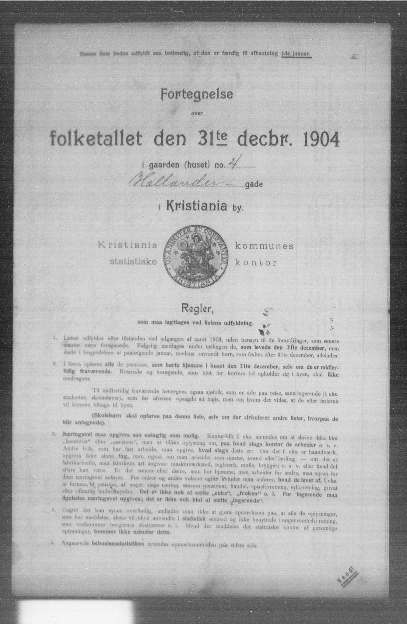 OBA, Municipal Census 1904 for Kristiania, 1904, p. 7826