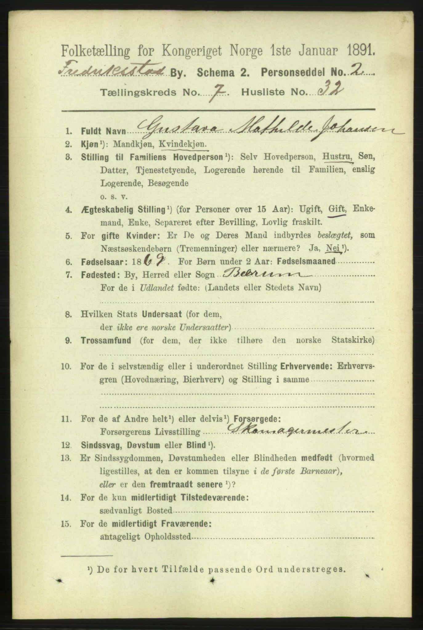 RA, 1891 census for 0103 Fredrikstad, 1891, p. 9023