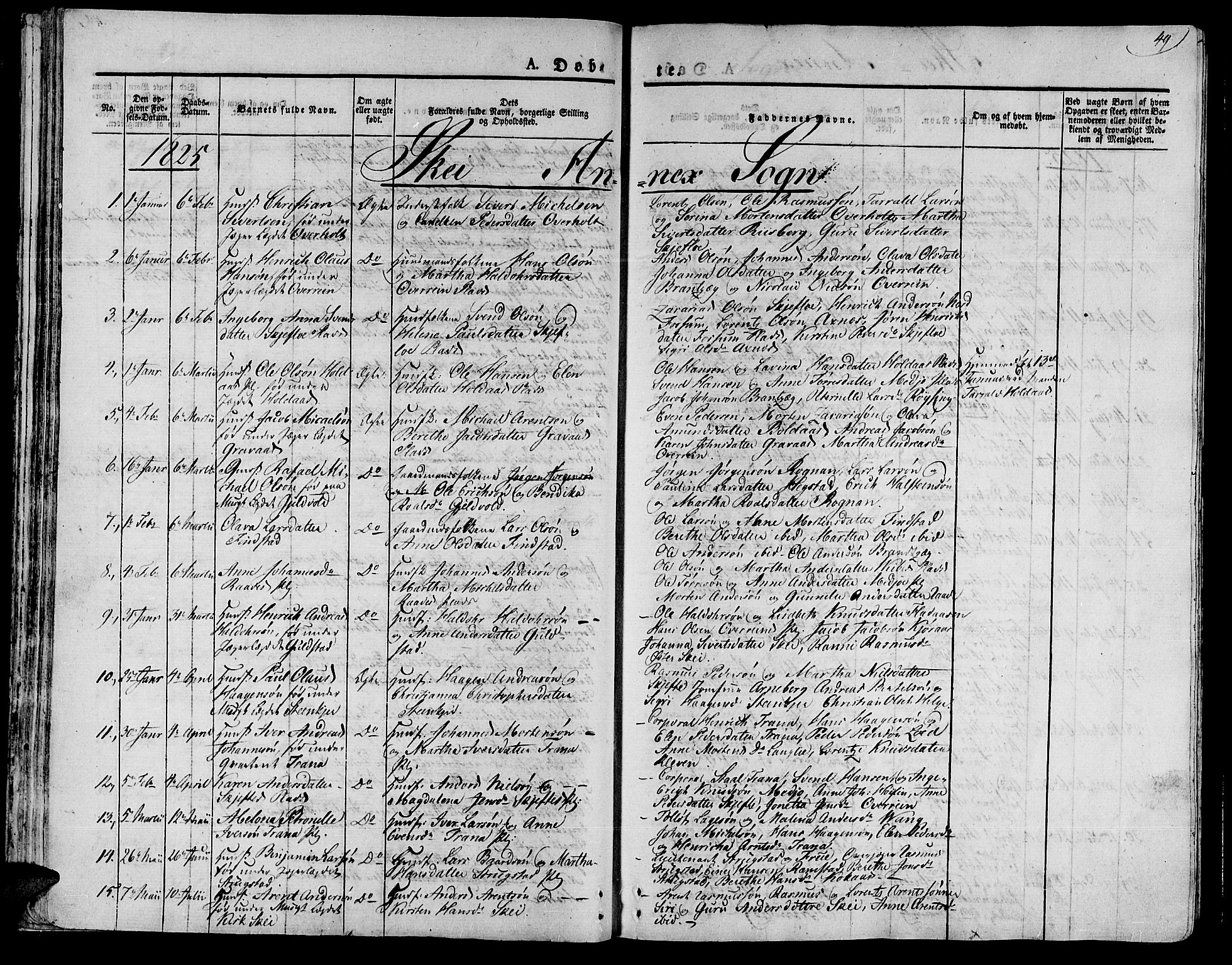 Ministerialprotokoller, klokkerbøker og fødselsregistre - Nord-Trøndelag, SAT/A-1458/735/L0336: Parish register (official) no. 735A05 /2, 1825-1835, p. 49