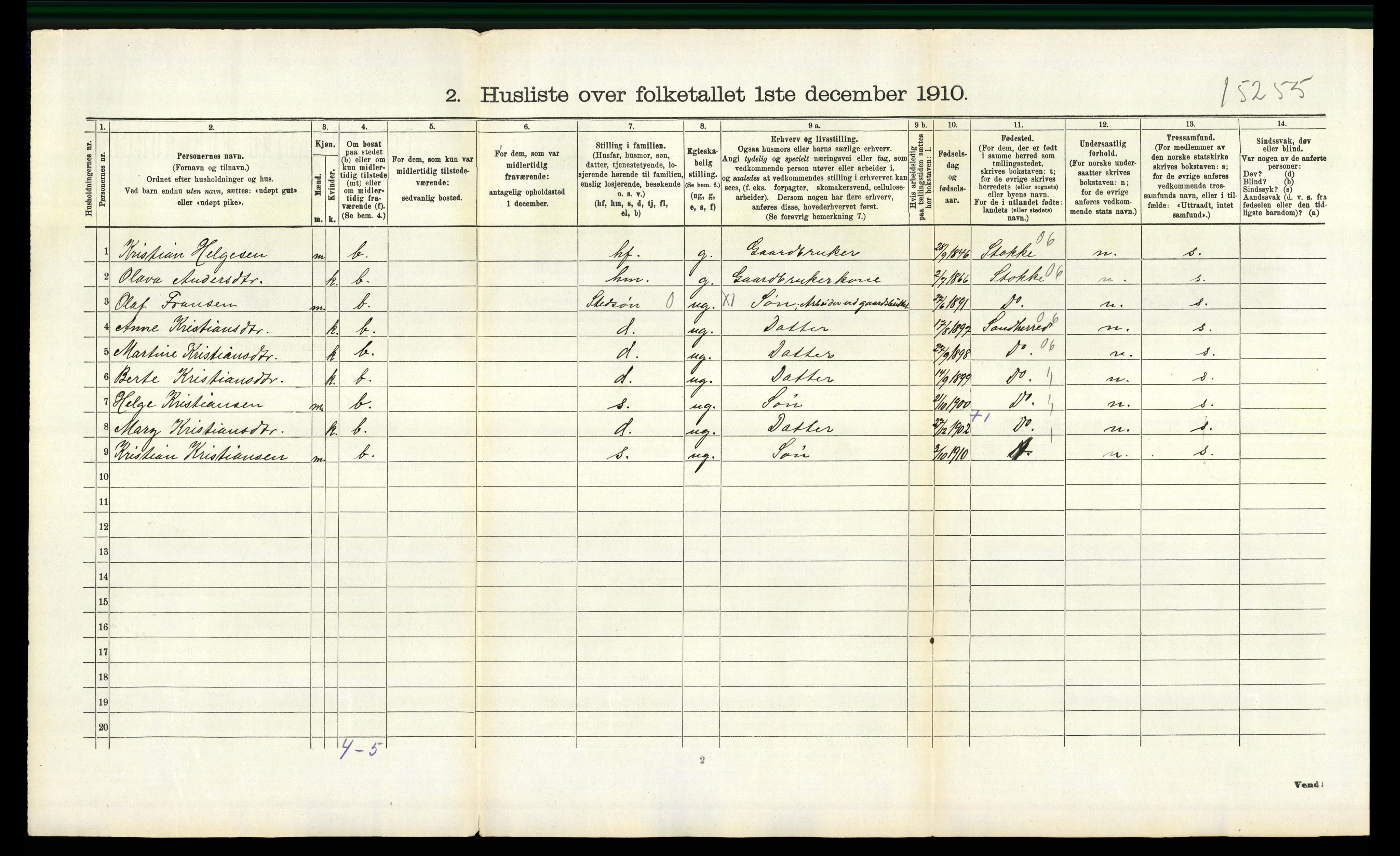 RA, 1910 census for Tjøme, 1910, p. 624