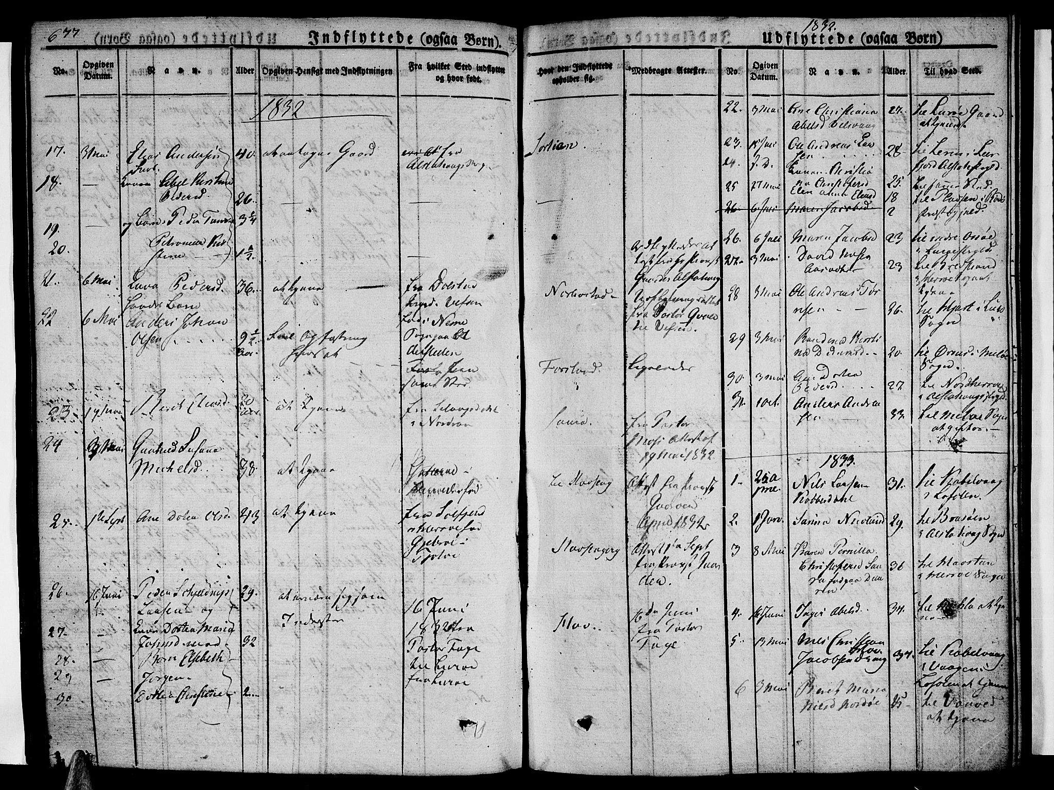 Ministerialprotokoller, klokkerbøker og fødselsregistre - Nordland, SAT/A-1459/838/L0548: Parish register (official) no. 838A06, 1829-1839, p. 677-678