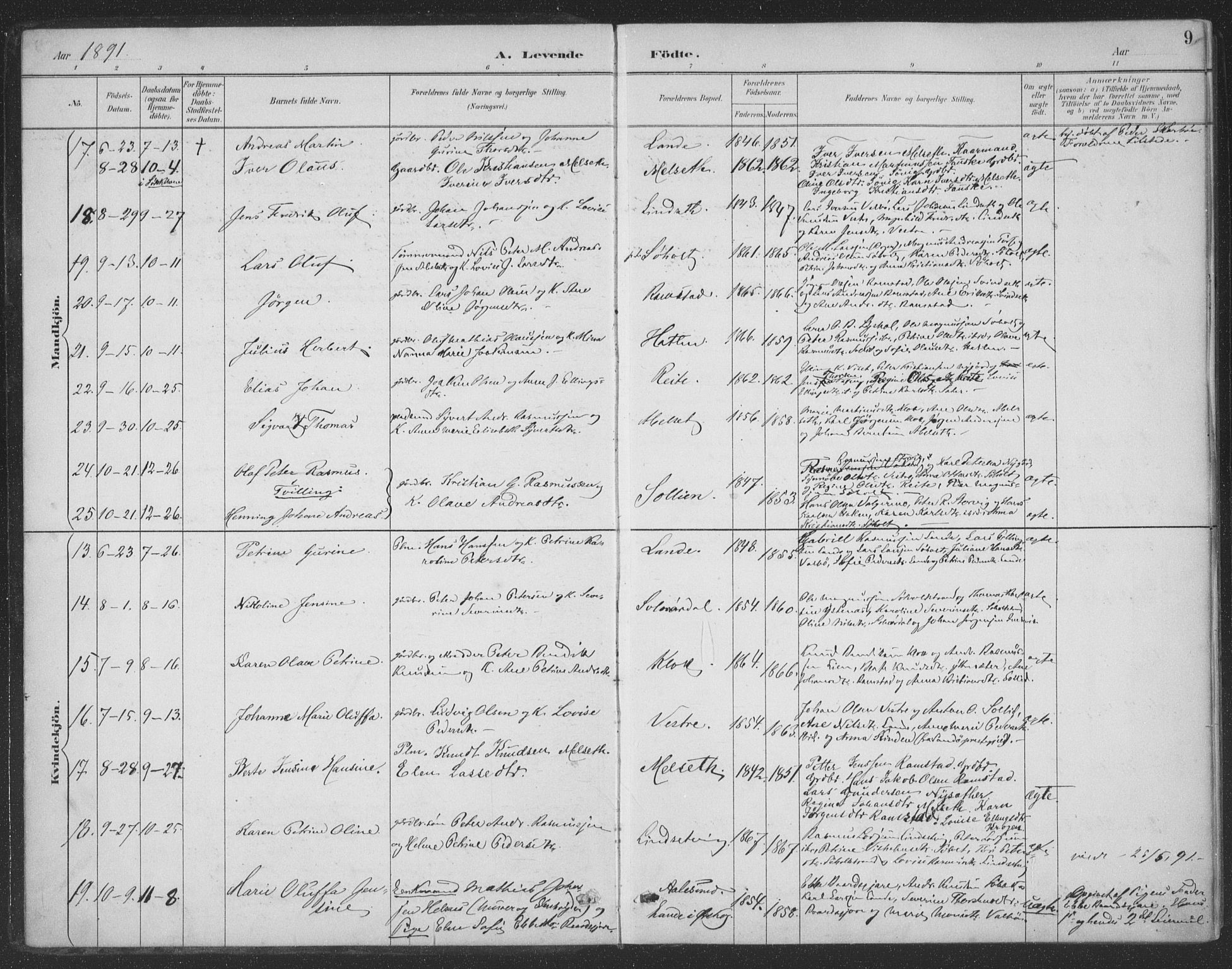 Ministerialprotokoller, klokkerbøker og fødselsregistre - Møre og Romsdal, AV/SAT-A-1454/522/L0316: Parish register (official) no. 522A11, 1890-1911, p. 9