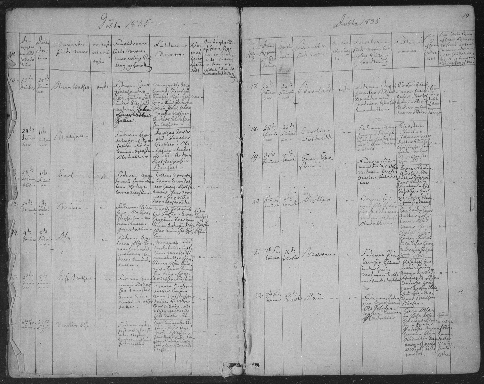 Røyken kirkebøker, AV/SAKO-A-241/F/Fa/L0005: Parish register (official) no. 5, 1833-1856, p. 10