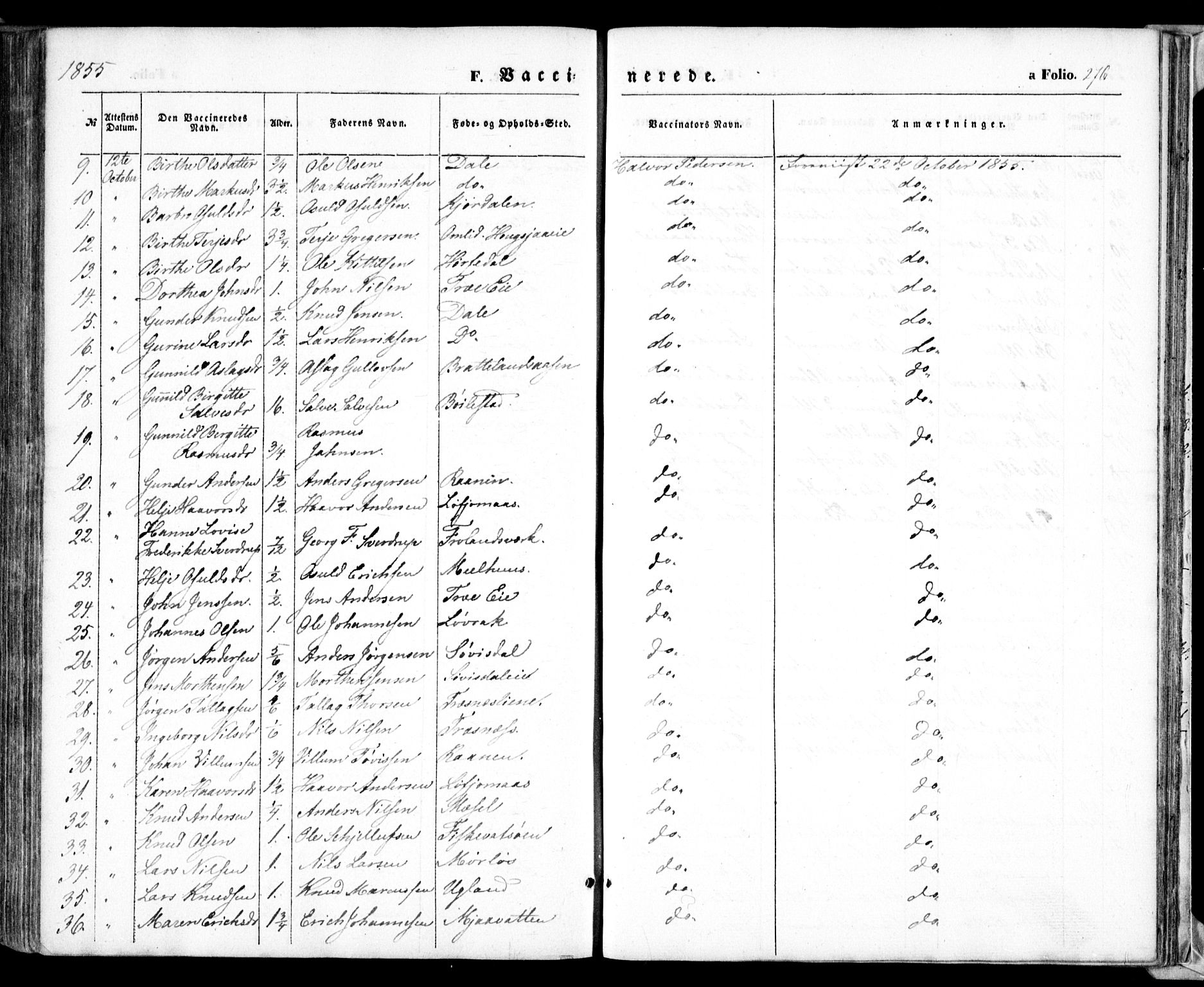 Froland sokneprestkontor, AV/SAK-1111-0013/F/Fa/L0002: Parish register (official) no. A 2, 1845-1863, p. 276