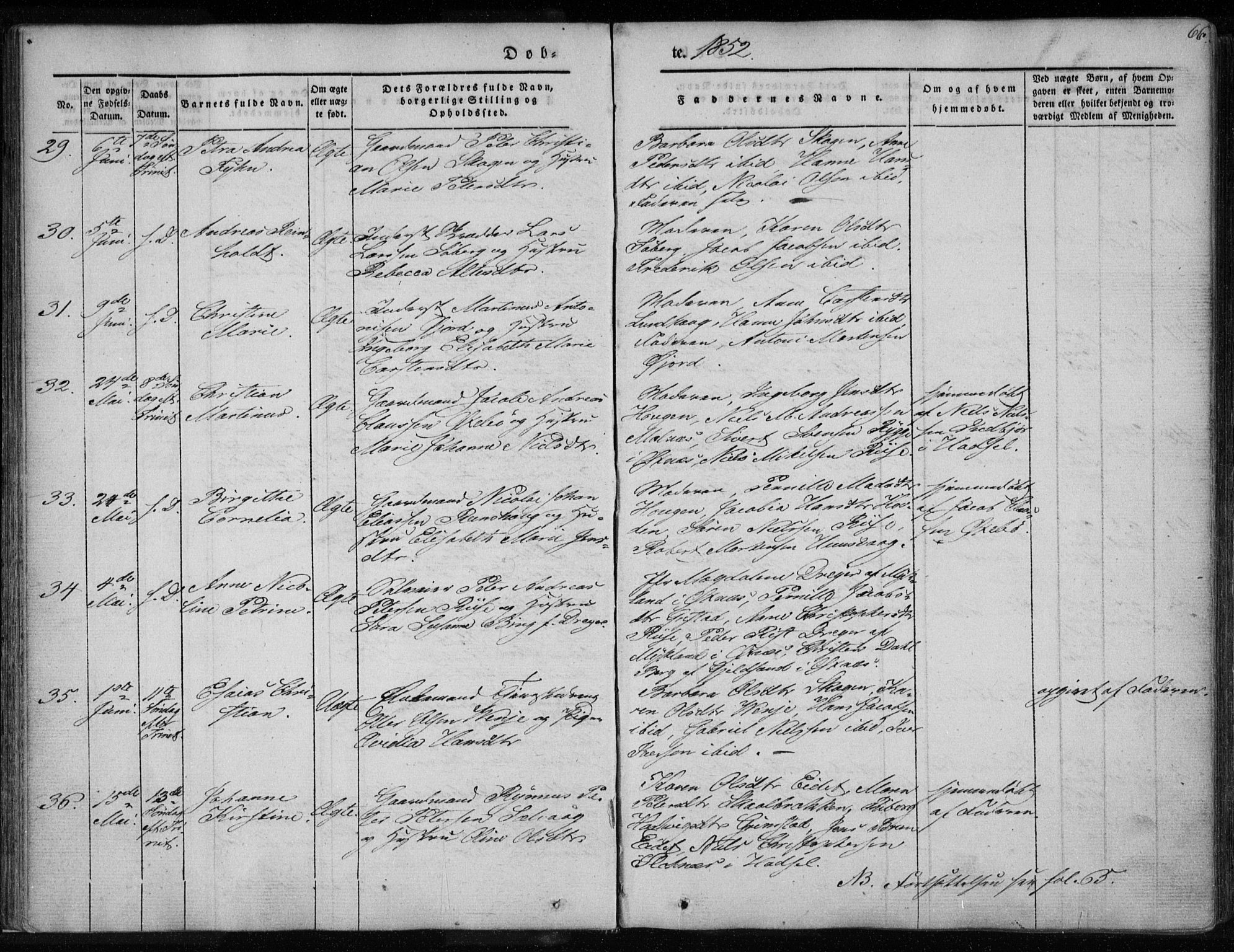 Ministerialprotokoller, klokkerbøker og fødselsregistre - Nordland, AV/SAT-A-1459/891/L1299: Parish register (official) no. 891A04, 1841-1856, p. 66