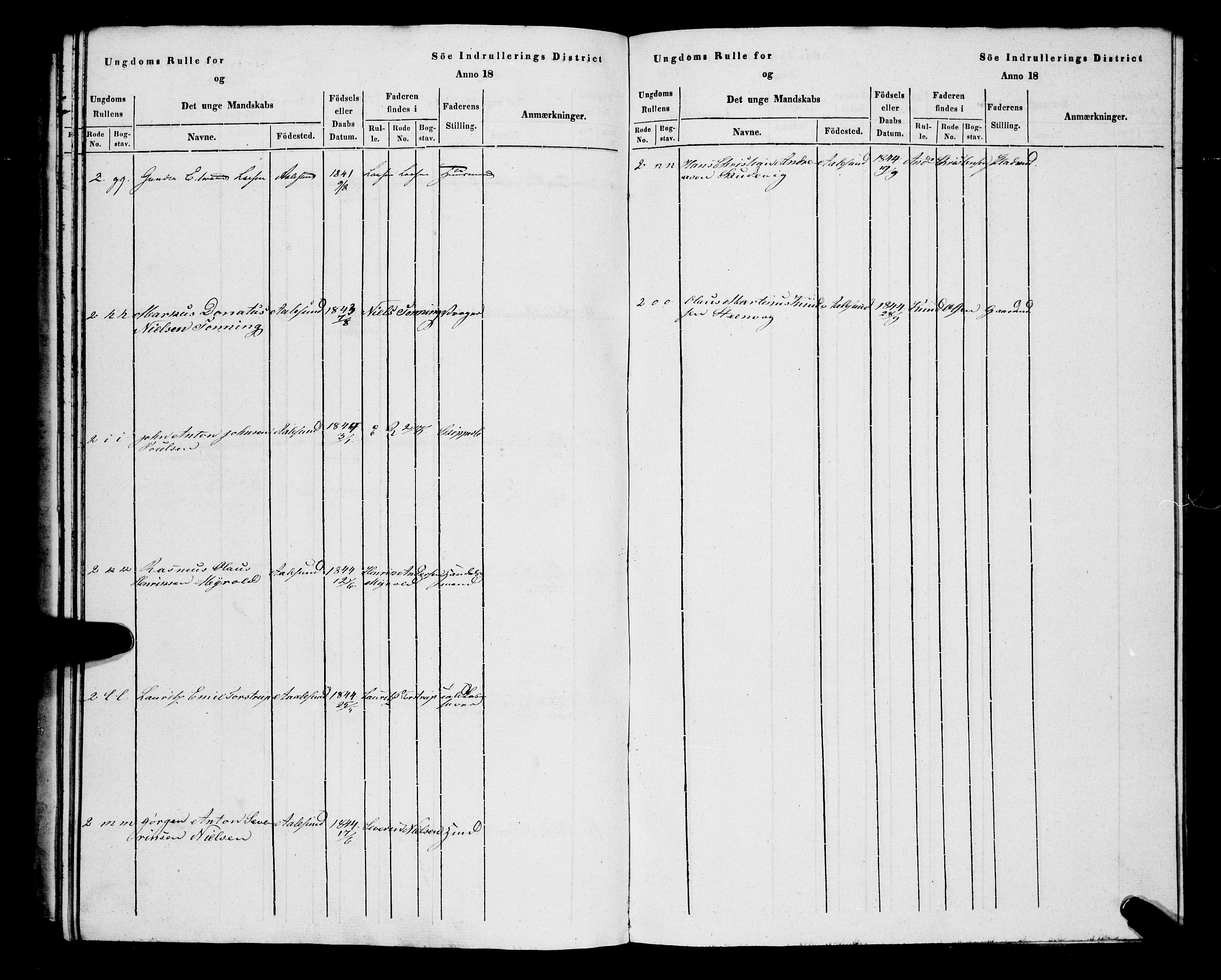 Sjøinnrulleringen - Trondhjemske distrikt, AV/SAT-A-5121/01/L0307: Hovedrulle, ungdomsrulle og ekstrarulle for Ålesund by, 1831-1846