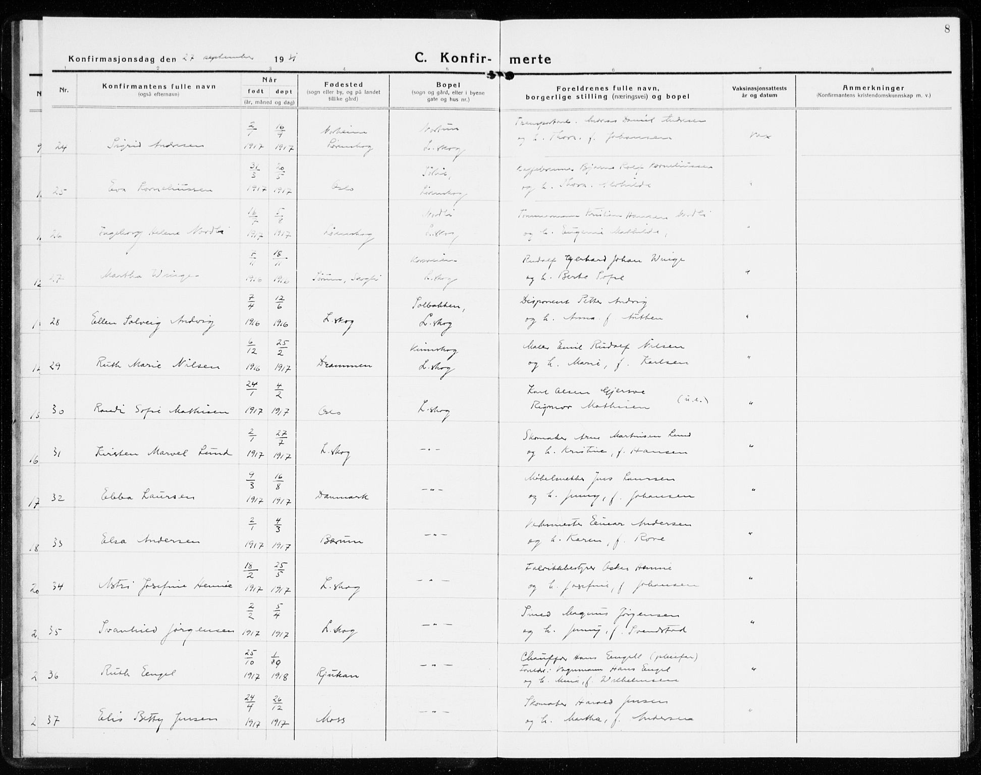 Skedsmo prestekontor Kirkebøker, AV/SAO-A-10033a/F/Fb/L0004: Parish register (official) no. II 4, 1931-1943, p. 8