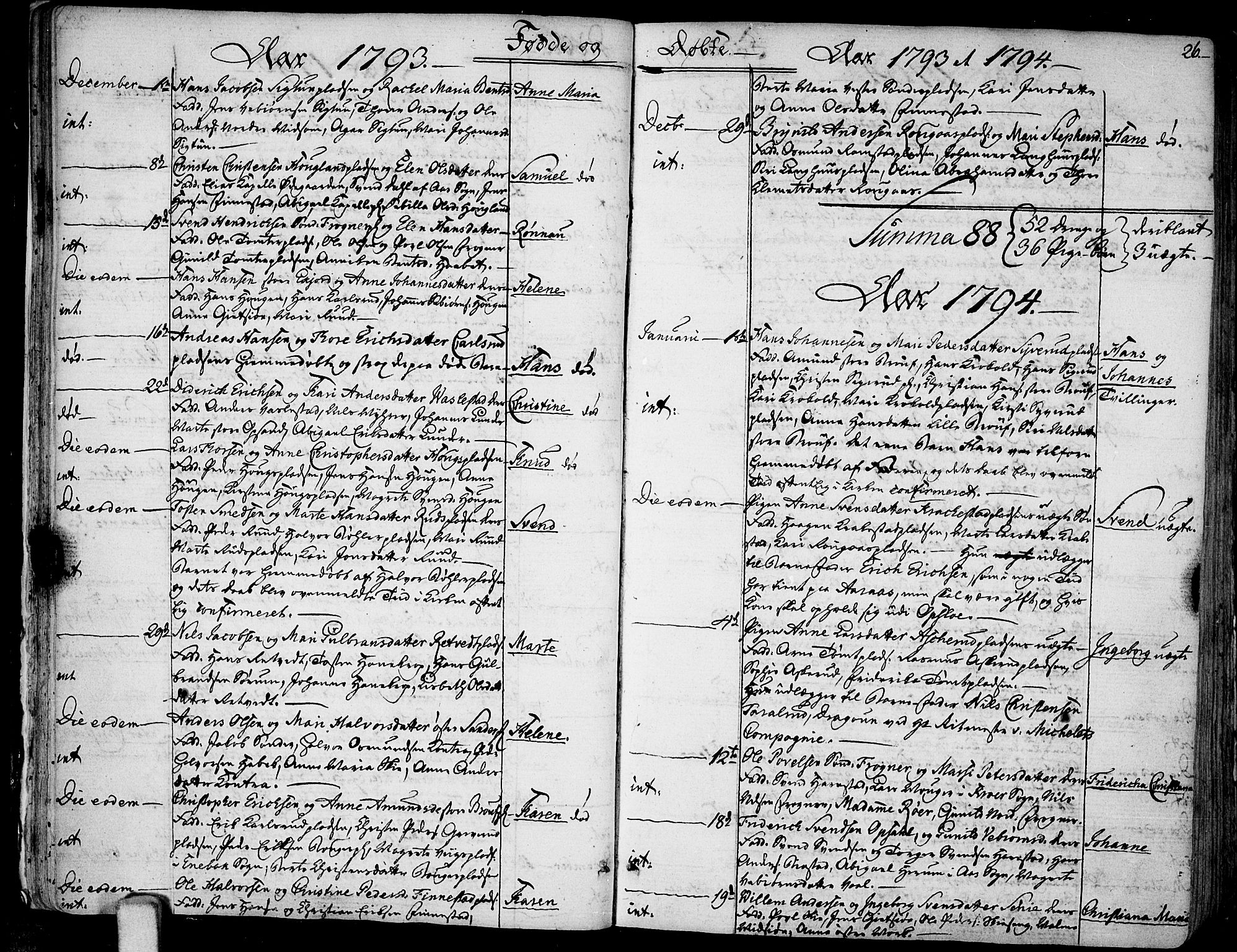 Kråkstad prestekontor Kirkebøker, SAO/A-10125a/F/Fa/L0002: Parish register (official) no. I 2, 1786-1814, p. 26
