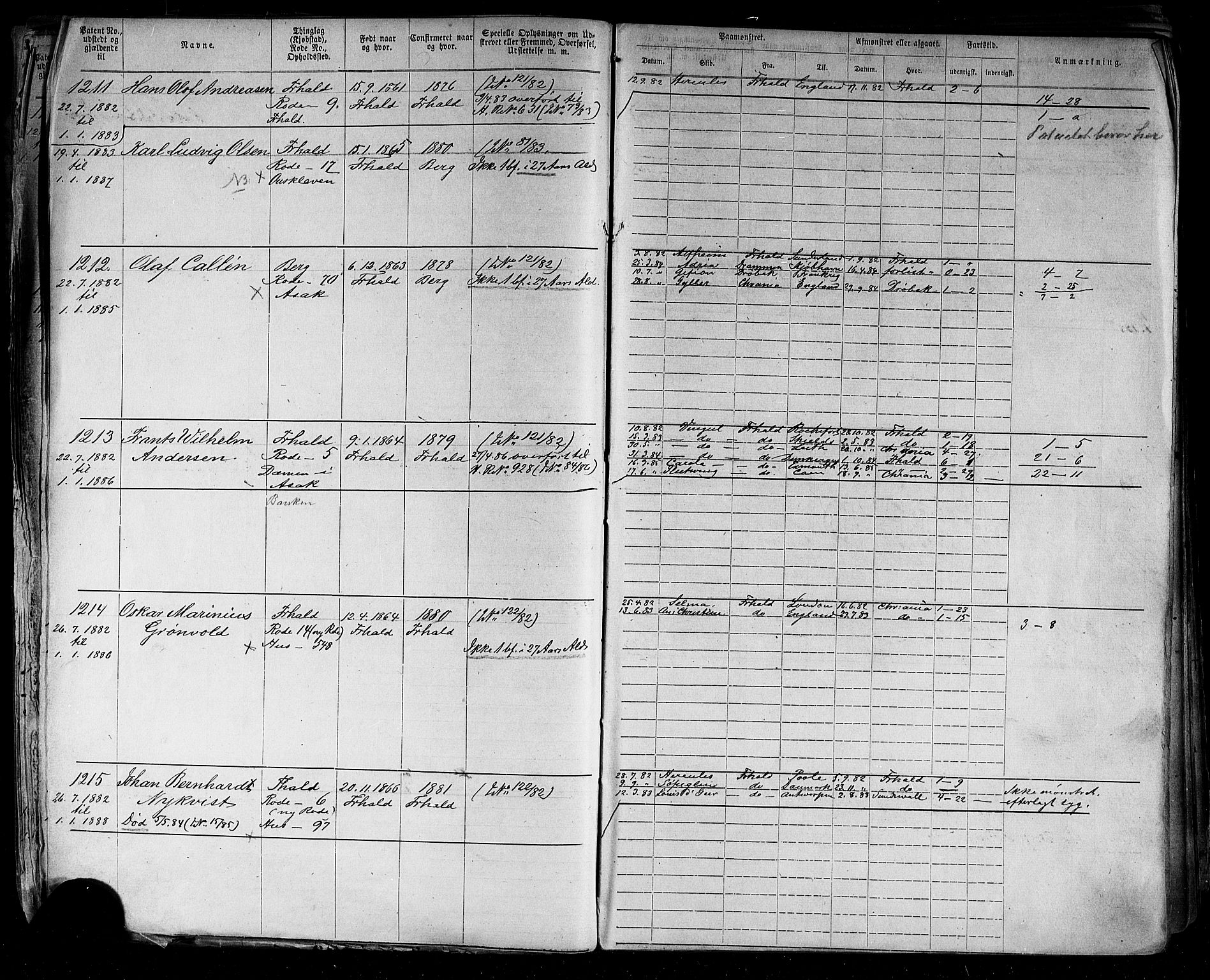 Halden mønstringskontor, SAO/A-10569a/F/Fc/Fca/L0003: Annotasjonsrulle, 1875-1910, p. 52