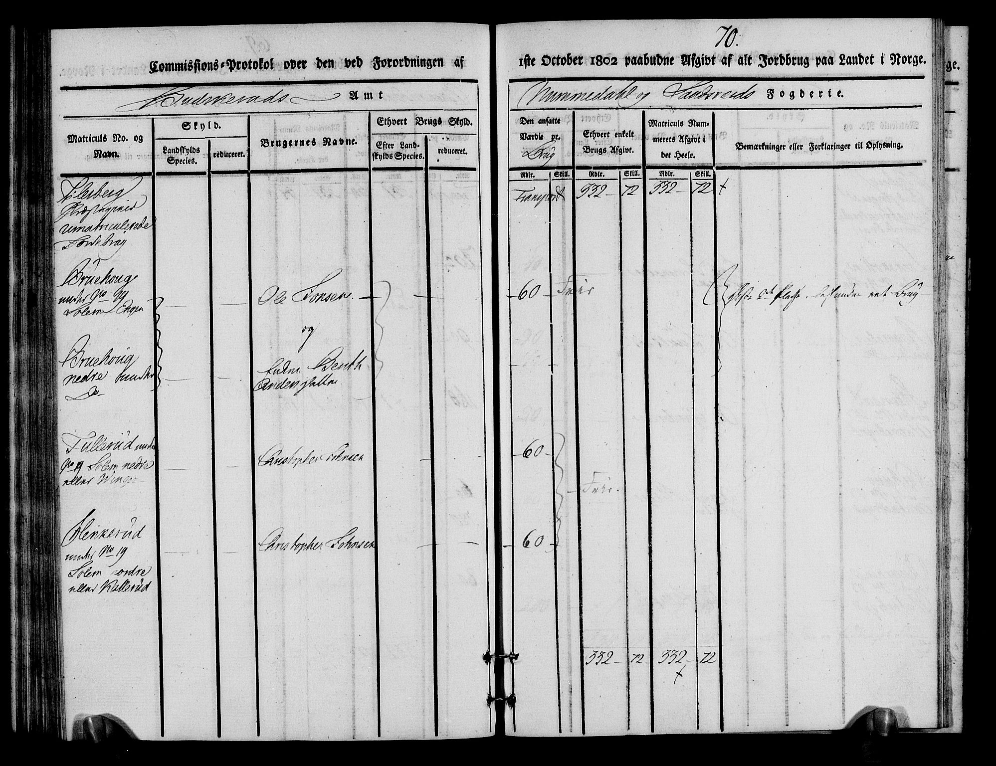 Rentekammeret inntil 1814, Realistisk ordnet avdeling, AV/RA-EA-4070/N/Ne/Nea/L0055: Numedal og Sandsvær fogderi. Kommisjonsprotokoll for Flesberg prestegjeld, 1803, p. 71