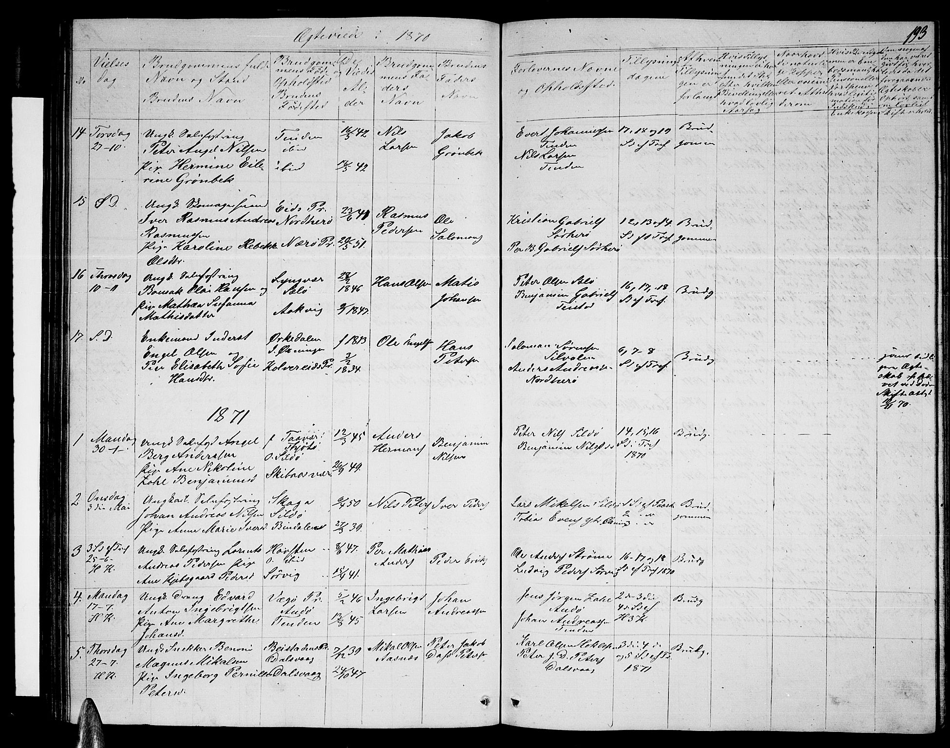 Ministerialprotokoller, klokkerbøker og fødselsregistre - Nordland, AV/SAT-A-1459/834/L0512: Parish register (copy) no. 834C03, 1862-1877, p. 193