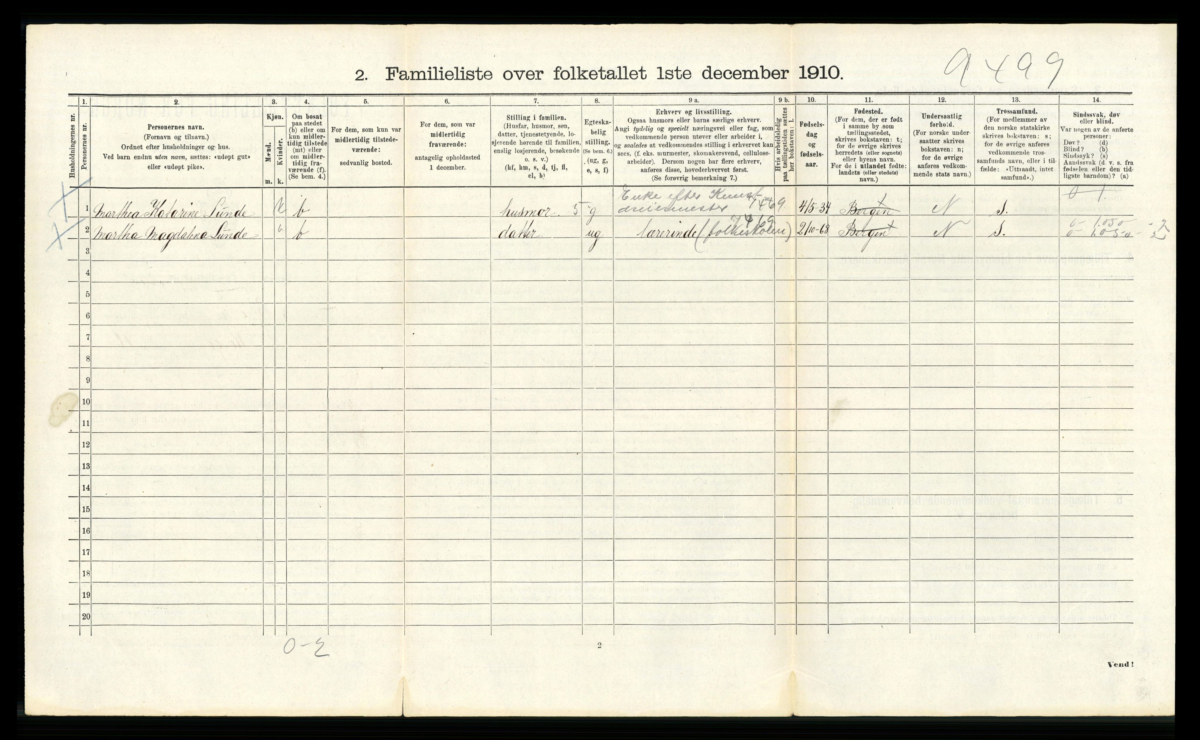 RA, 1910 census for Bergen, 1910, p. 23762