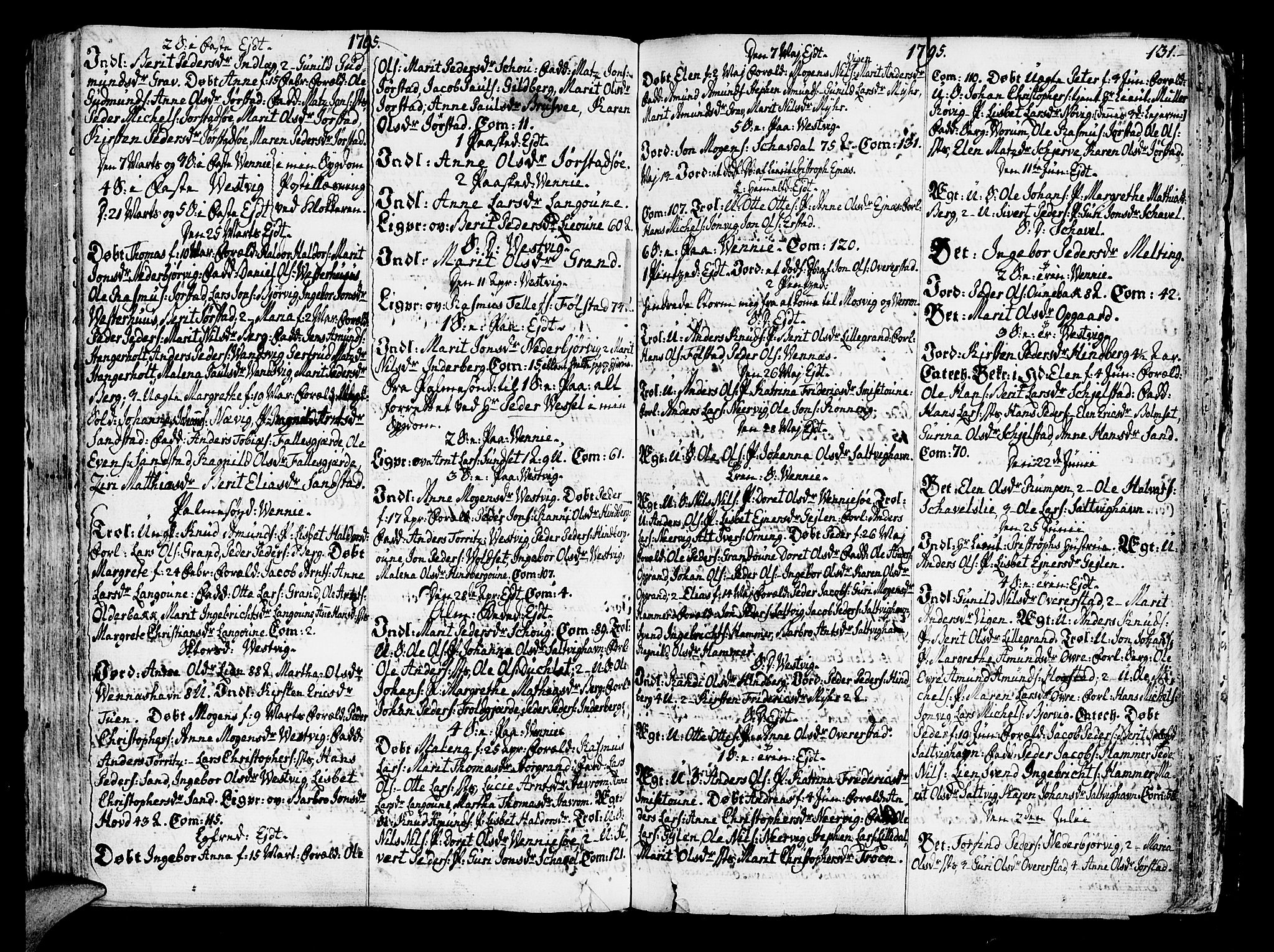 Ministerialprotokoller, klokkerbøker og fødselsregistre - Nord-Trøndelag, SAT/A-1458/722/L0216: Parish register (official) no. 722A03, 1756-1816, p. 131