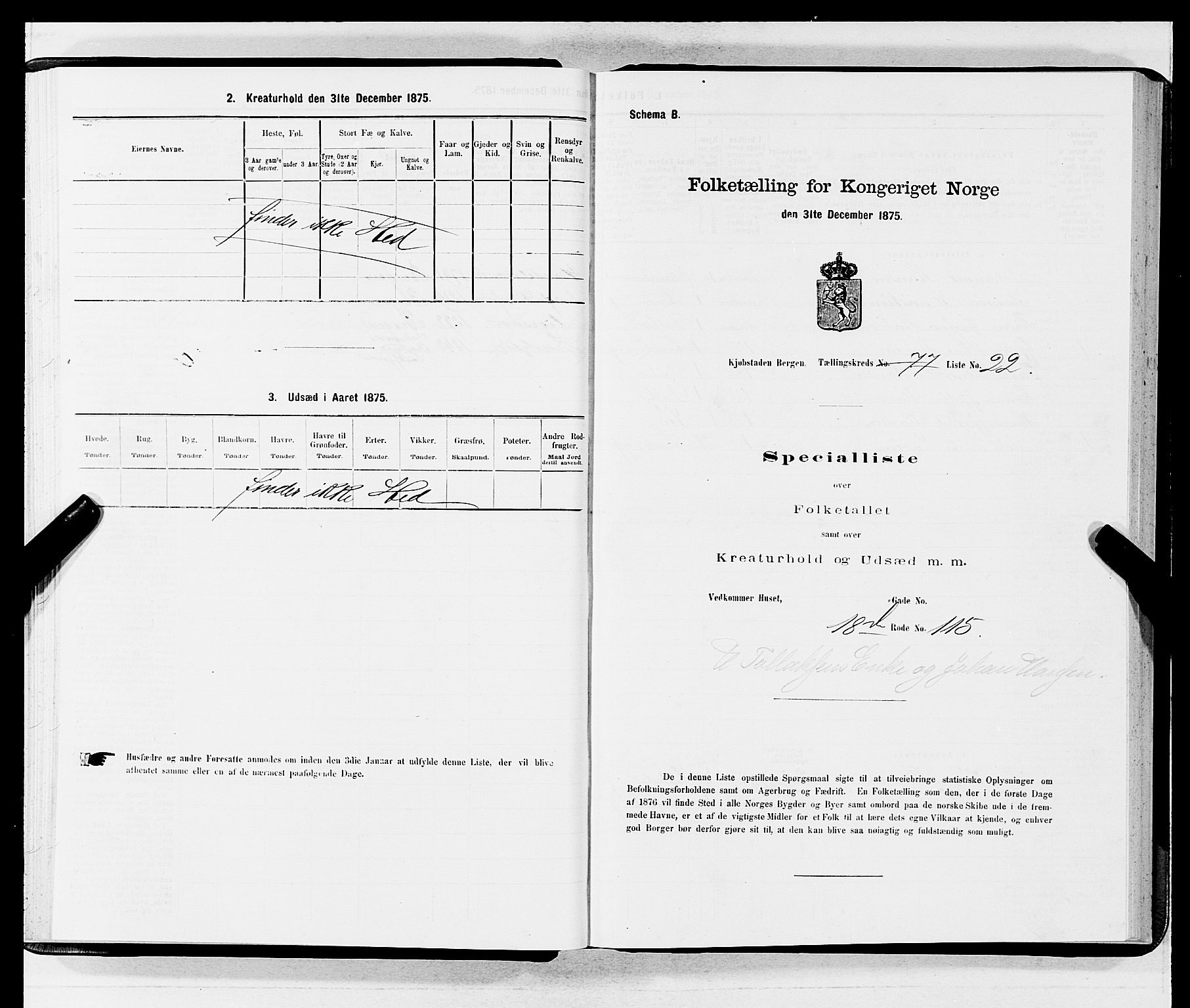 SAB, 1875 census for 1301 Bergen, 1875, p. 4171