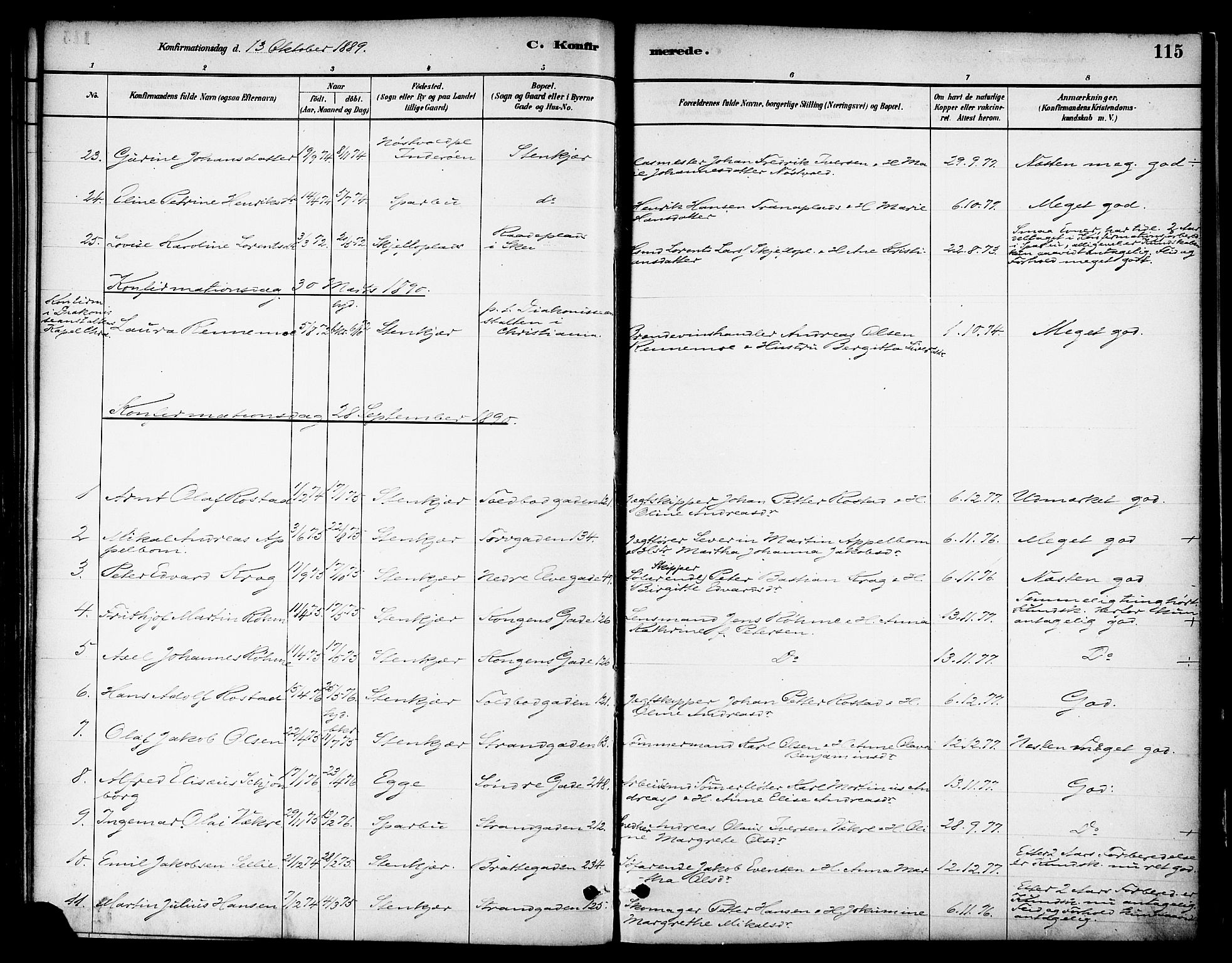 Ministerialprotokoller, klokkerbøker og fødselsregistre - Nord-Trøndelag, AV/SAT-A-1458/739/L0371: Parish register (official) no. 739A03, 1881-1895, p. 115